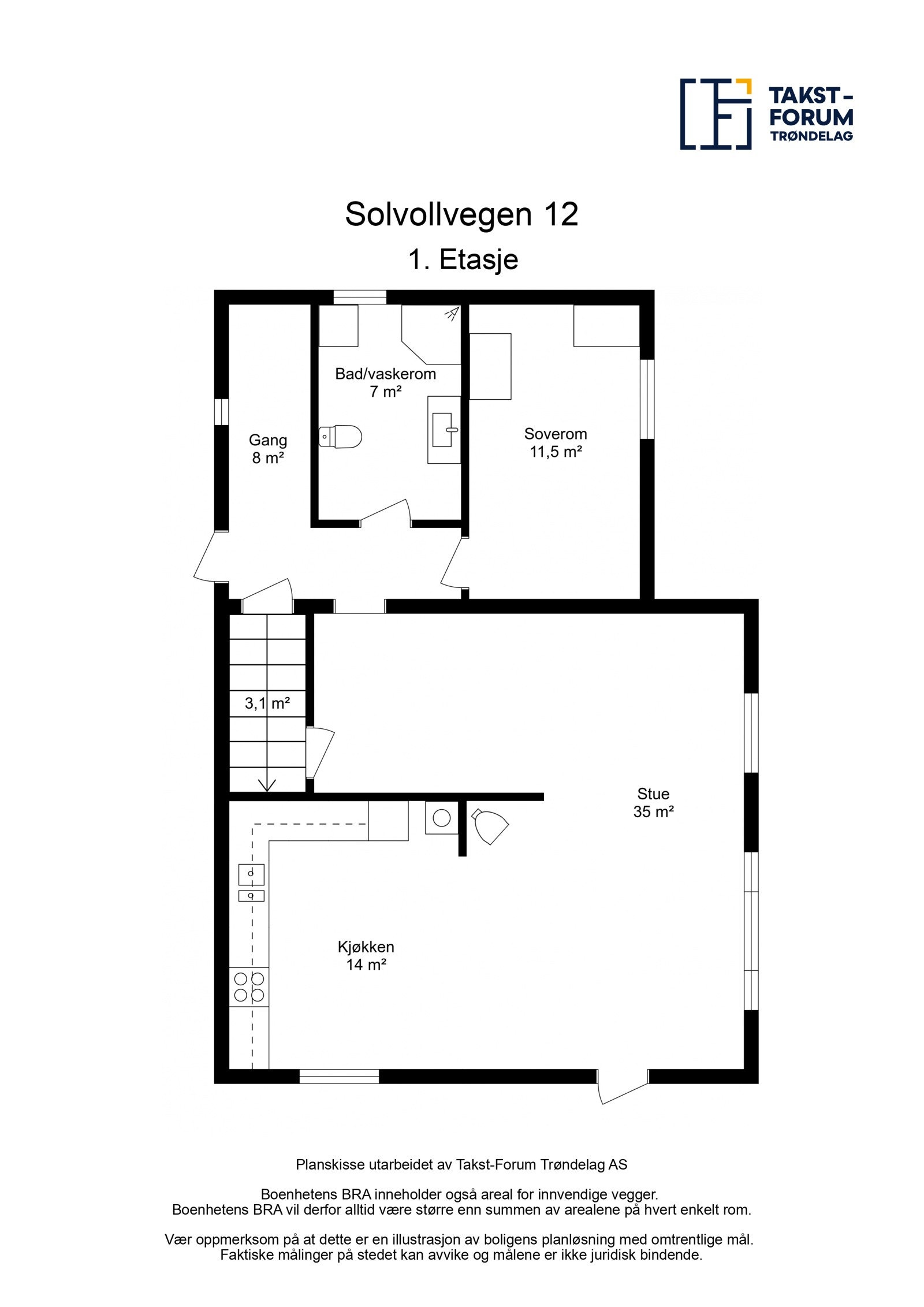 Planskisse 1._etasje Galleribilde