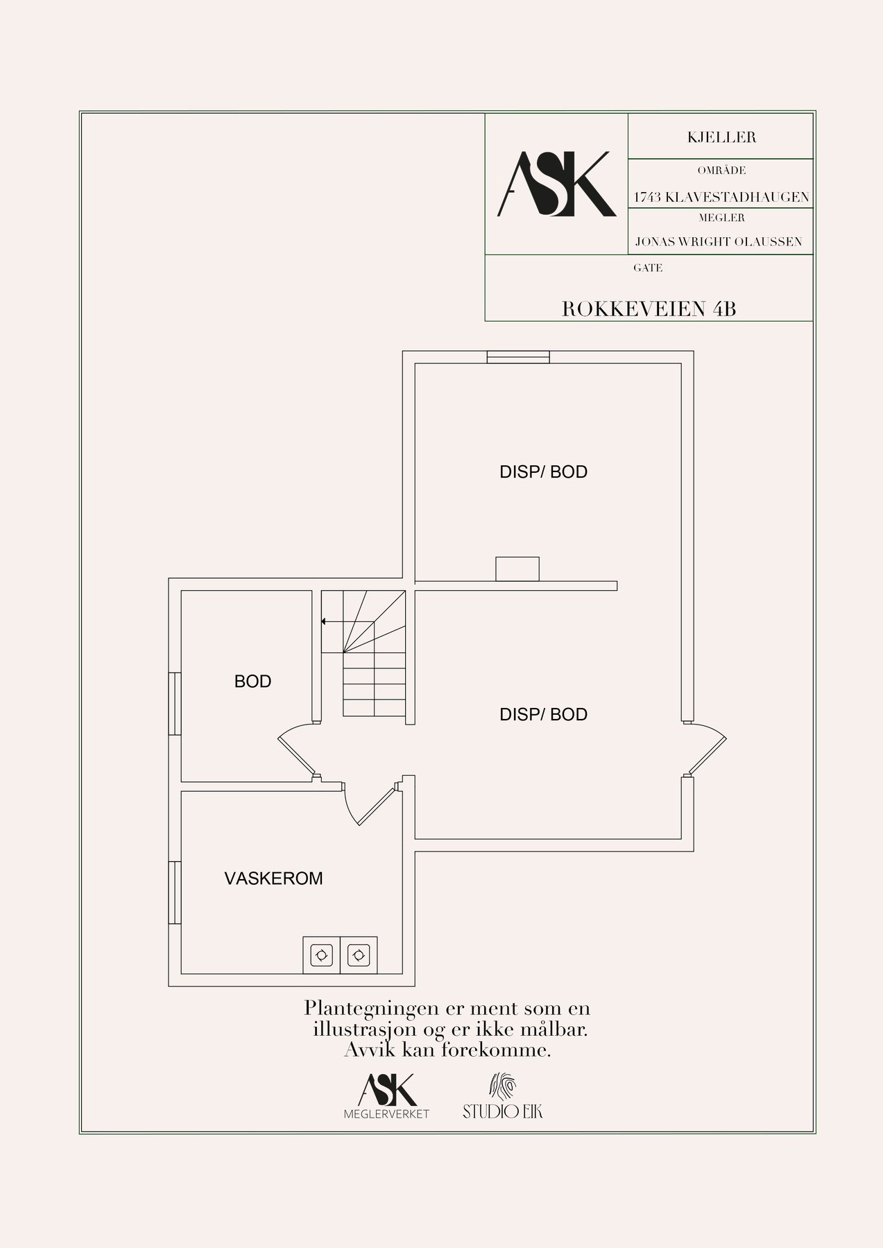 Plantegning kjeller Galleribilde