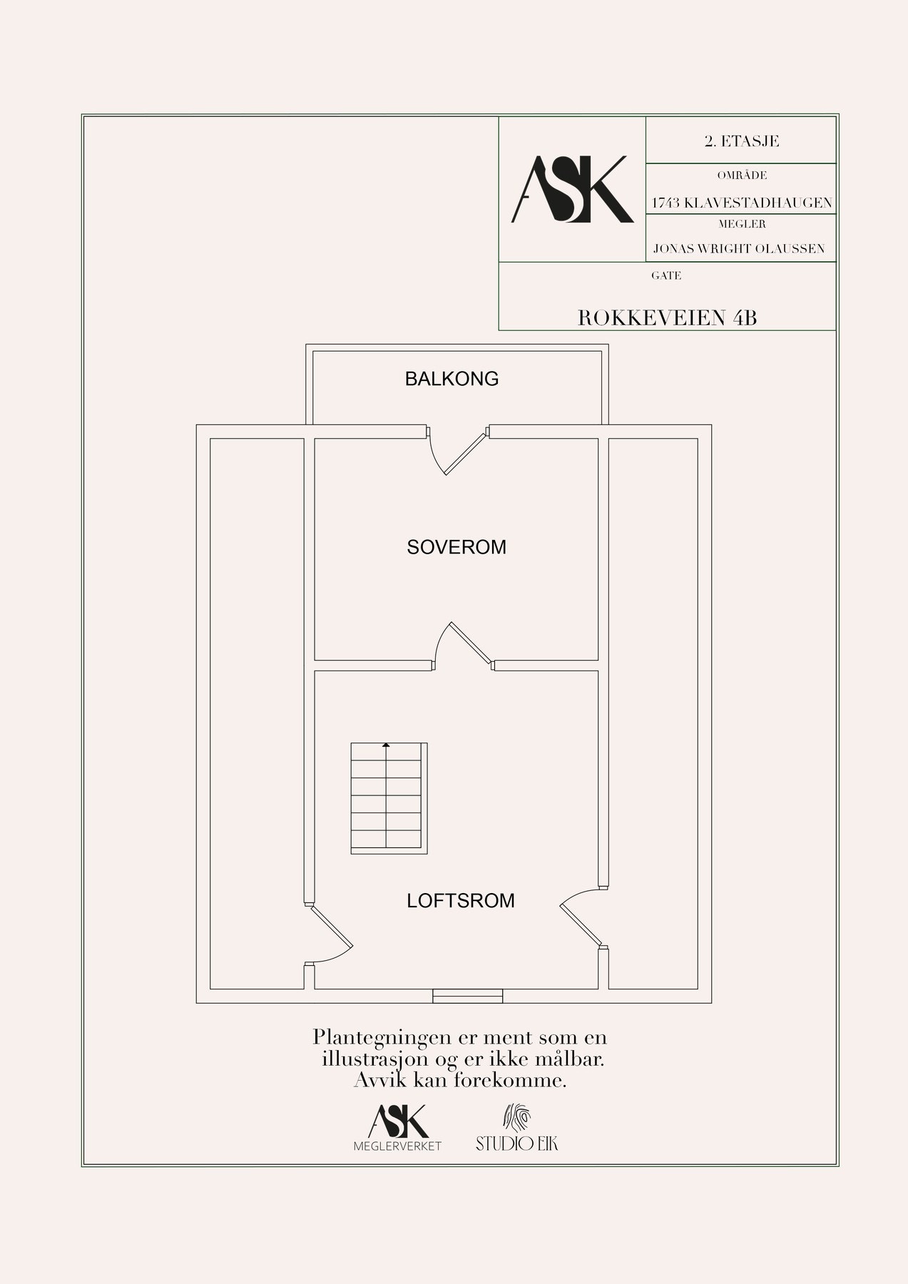 Plantegning 2. etasje Galleribilde