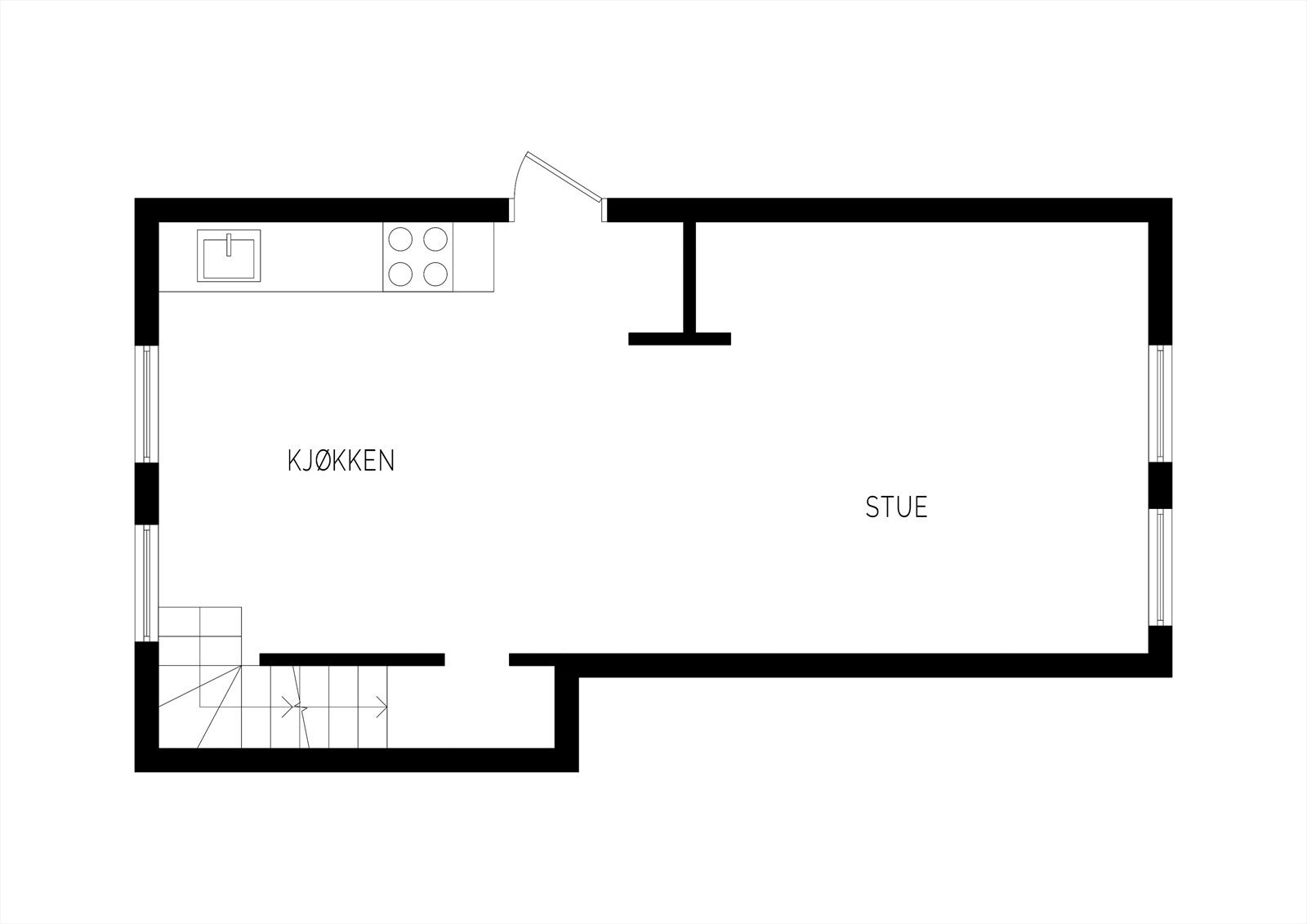 Planskisse 1. etasje Galleribilde