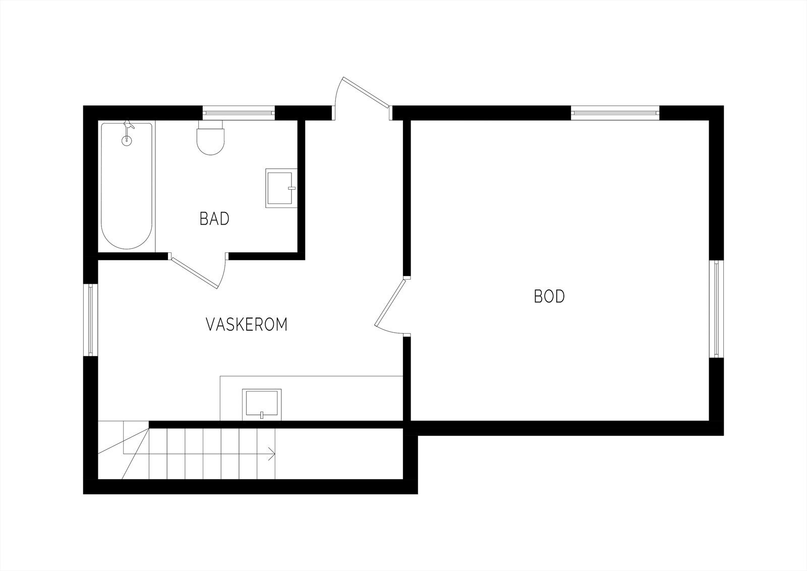 Planskisse U. etasje Galleribilde