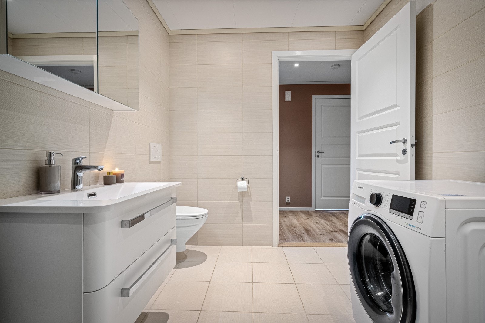 Badet har også opplegg for vaskemaskin Galleribilde