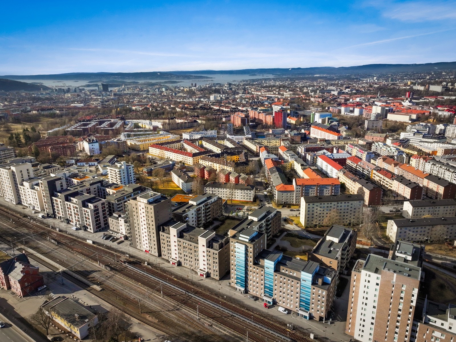 Høydefoto Grefsen Stasjon på Storo. Galleribilde