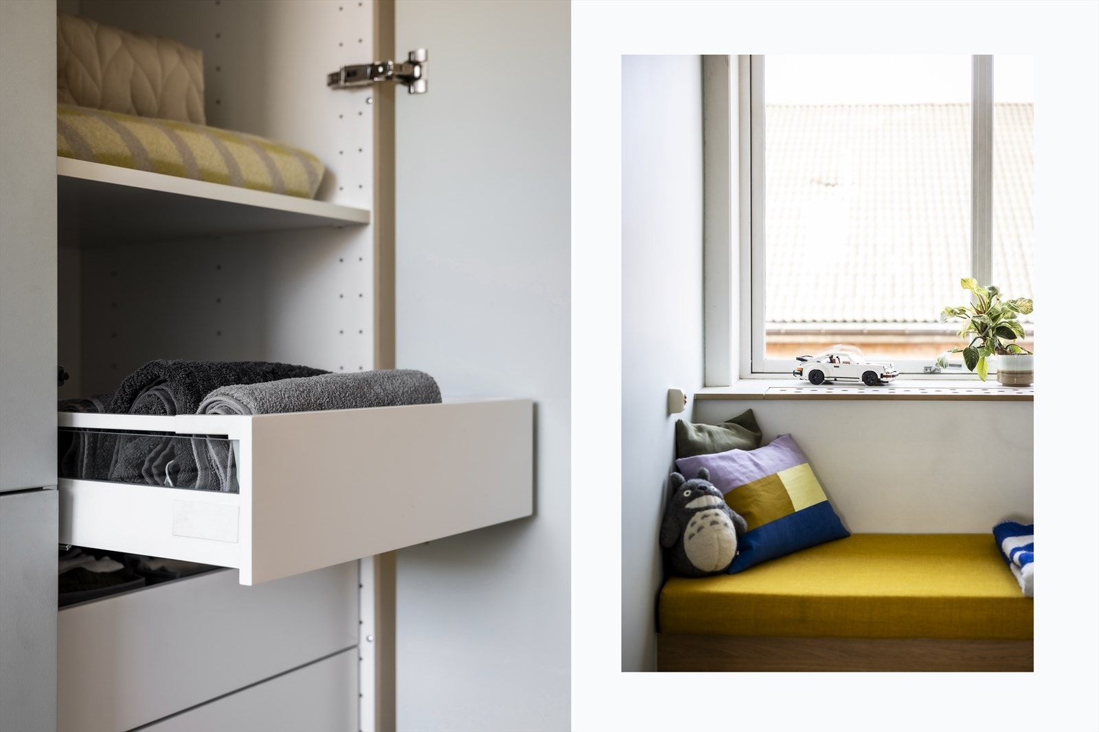 Plassbygd garderobe og møbler på soverom nr. 2. Galleribilde