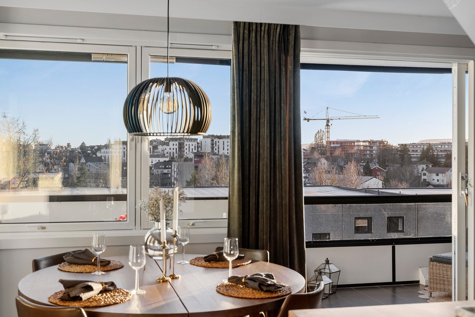 Flott utsikt fra spisestuen Galleribilde