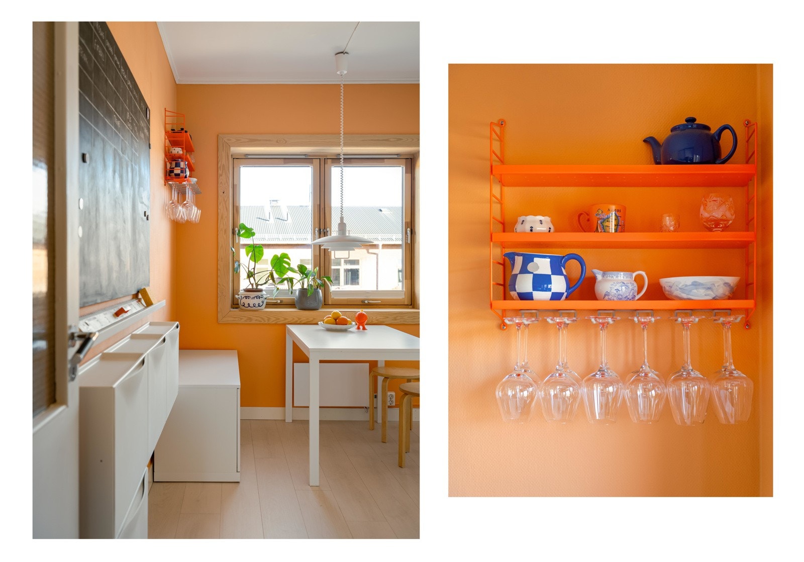 Dette er et utrolig koselig rom, med spiseplass og sittebenk ved vinduet. Galleribilde