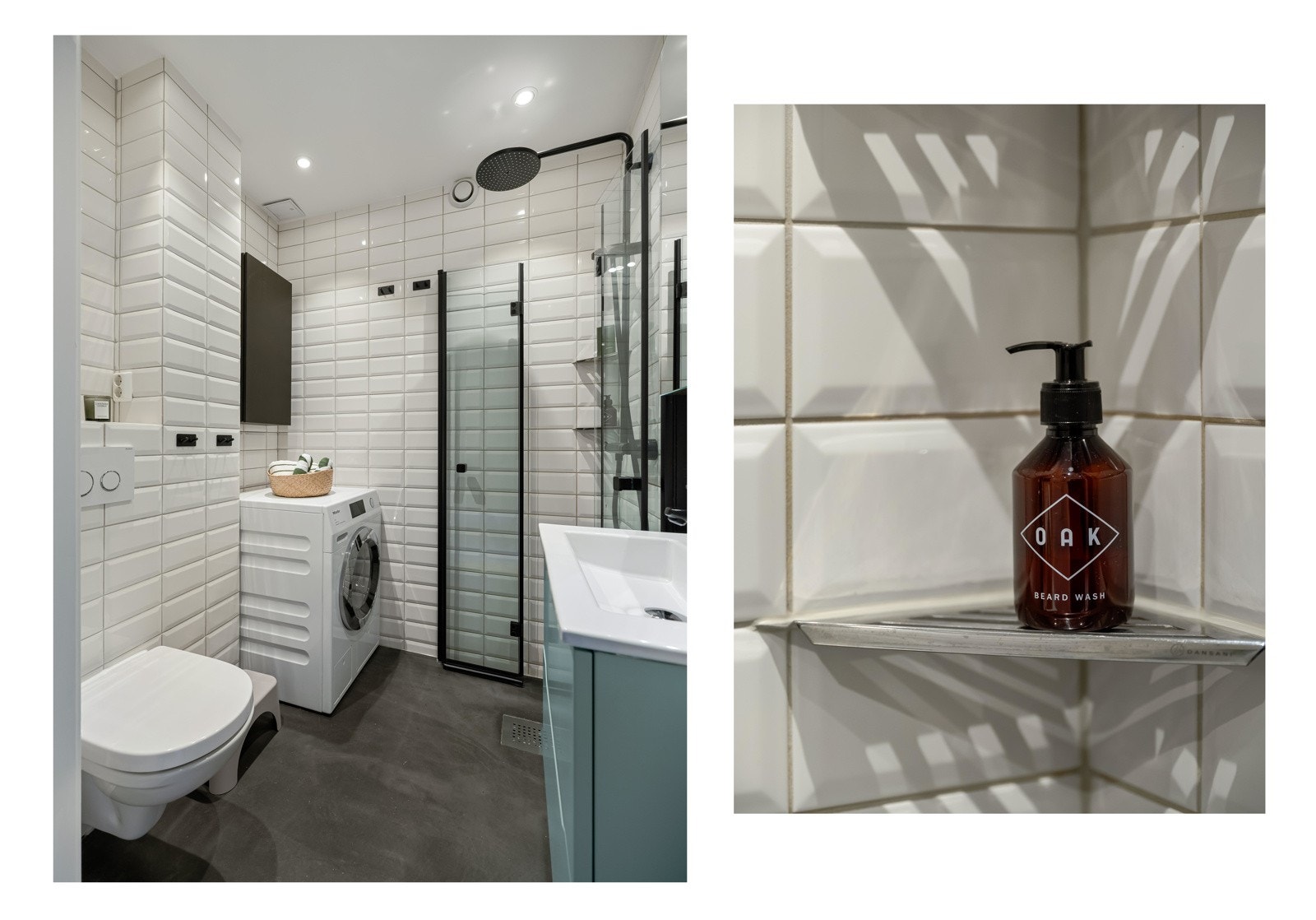 Plass og opplegg for vaskemaskin. Galleribilde