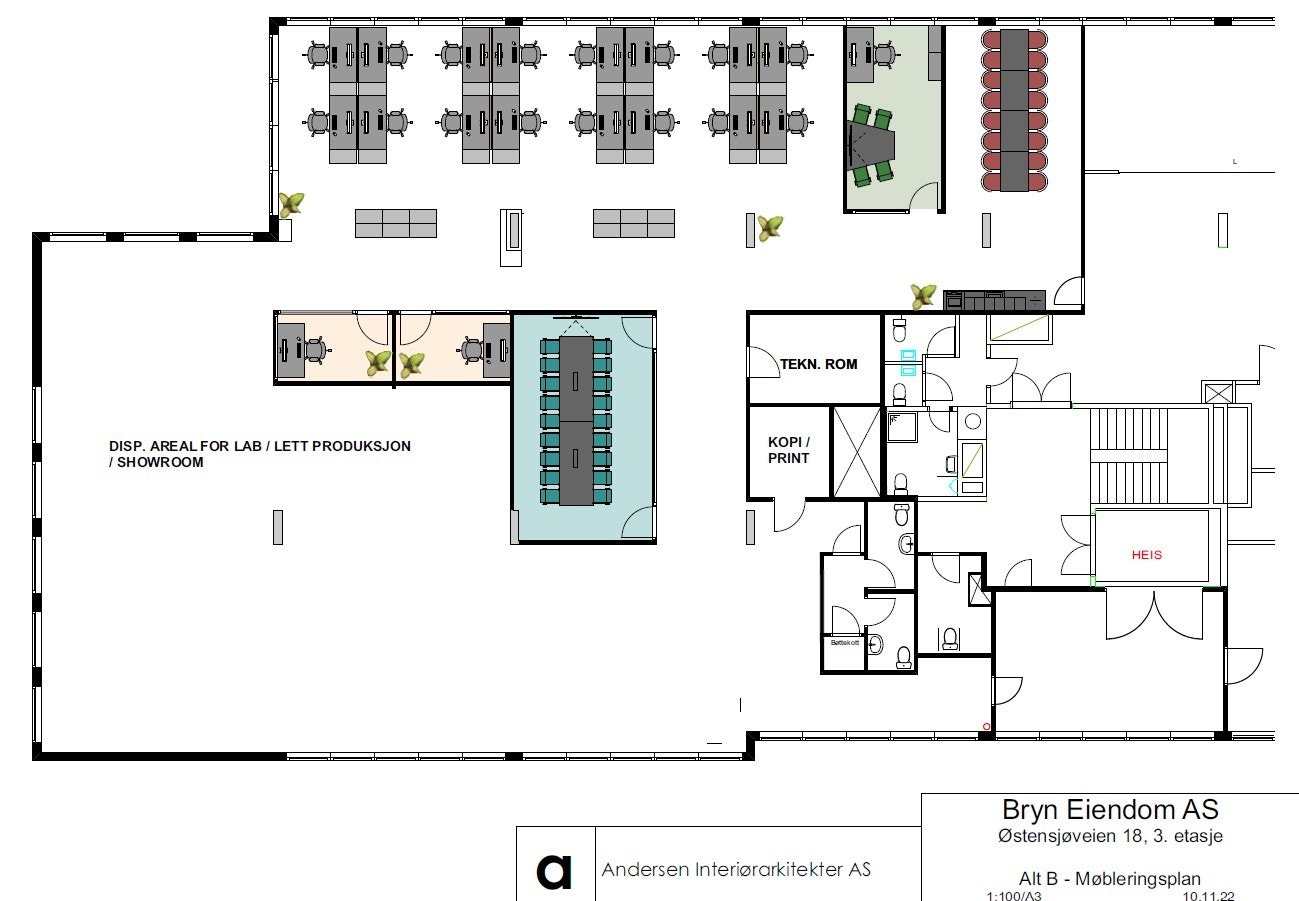 Ledig 3. etg. Forslag til møbleringsplan Galleribilde