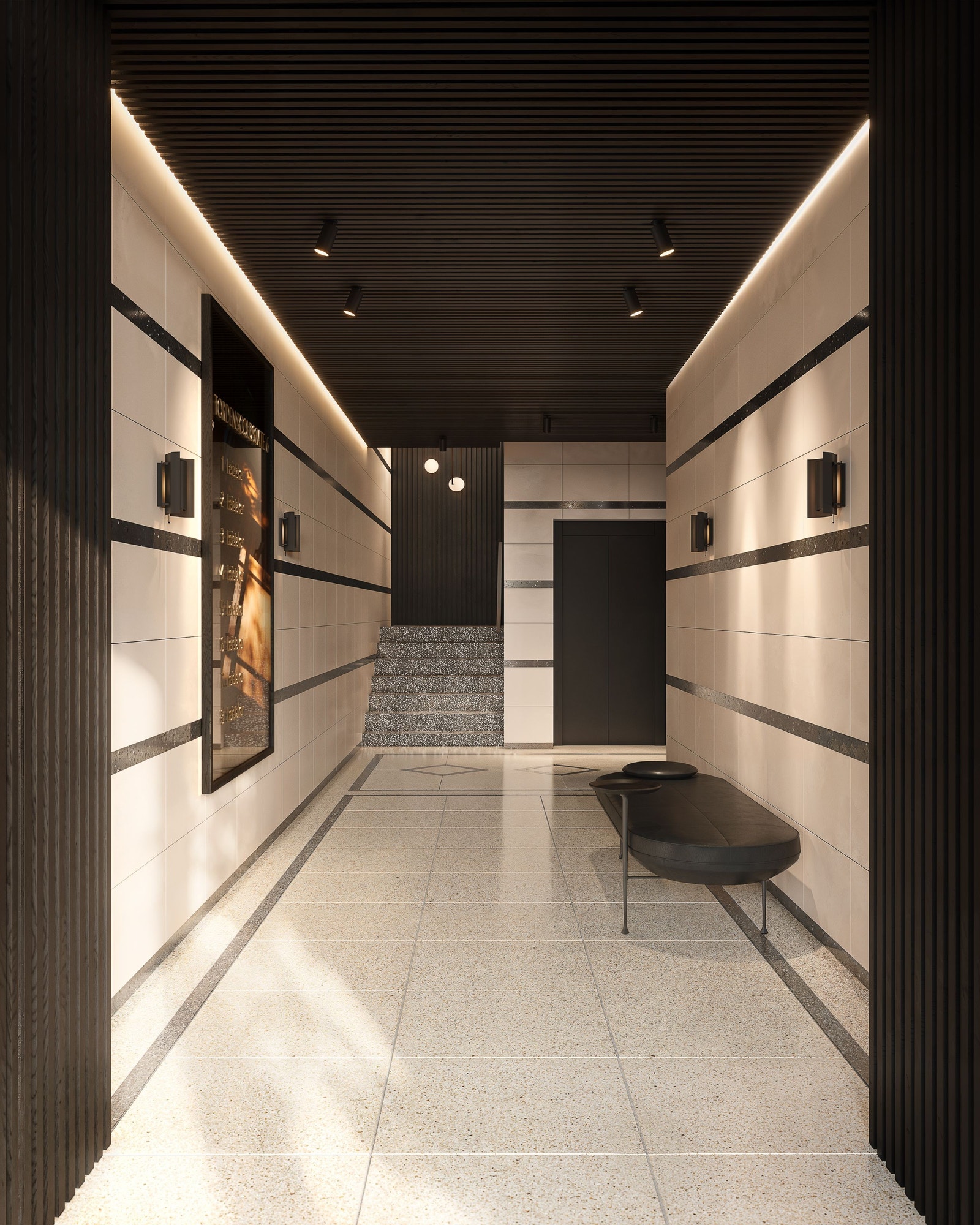 3D-illustrasjon: Inngangsparti Galleribilde