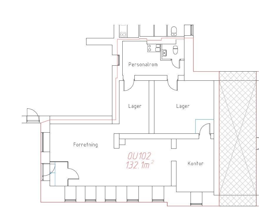 Lokalet har en praktisk planløsning Galleribilde