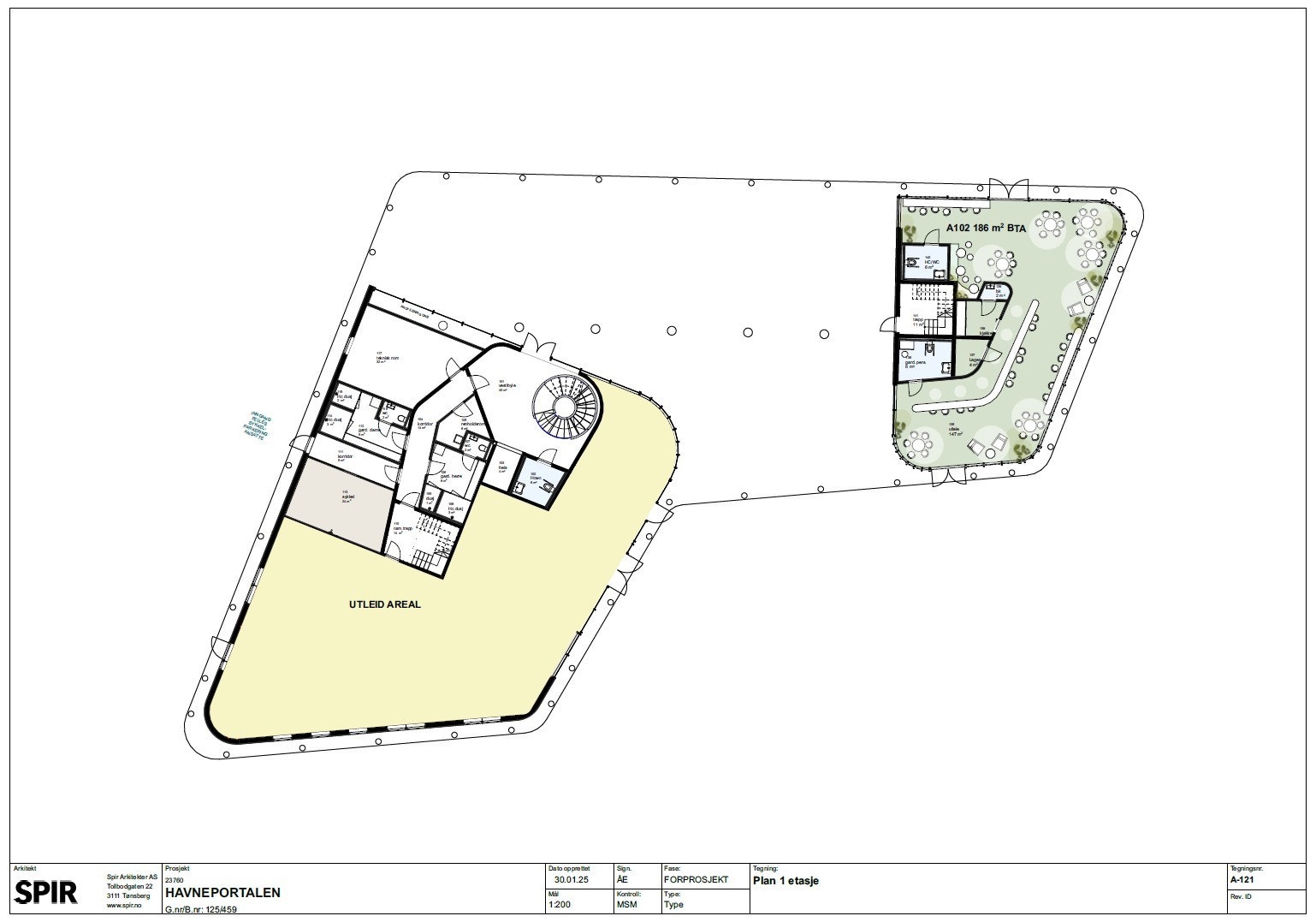 1. etasje: 186 m2 BTA ledig for leie Galleribilde