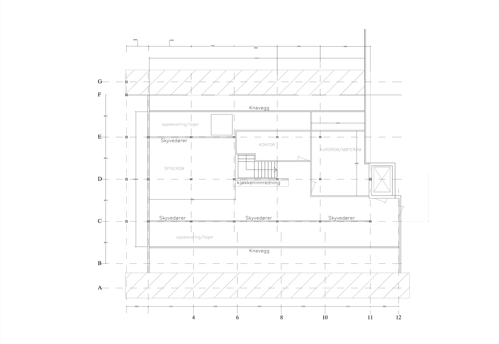 Plantegning 4. etasje Galleribilde
