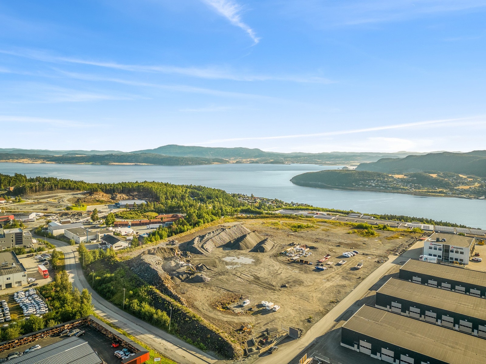 Dronebilde av tomt Galleribilde