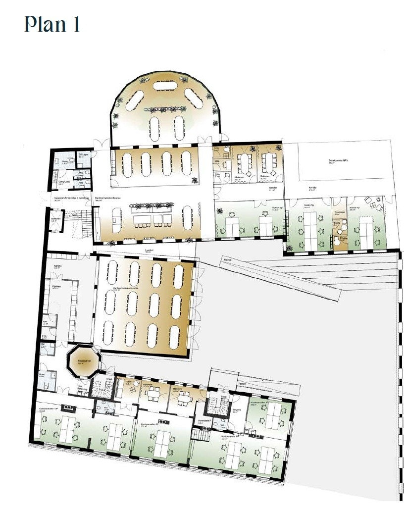 Plantegningene viser foreløpige skisser av ulike muligheter vi ser for oss i kvartalet. Galleribilde