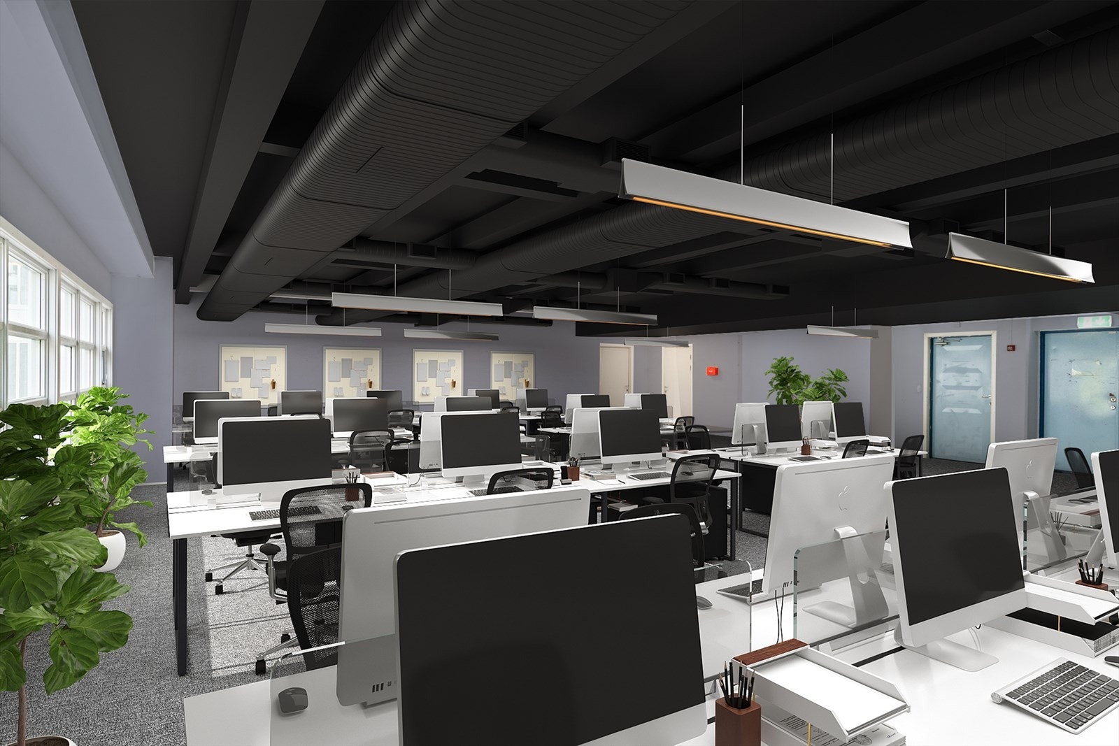 Digital renovering - bildene er laget som illustrasjon av det faktiske arealet og lokalet. Lokalet er i dag tomt og uinndredet, men kan skreddersys som tilnærmet som illustrert. Galleribilde