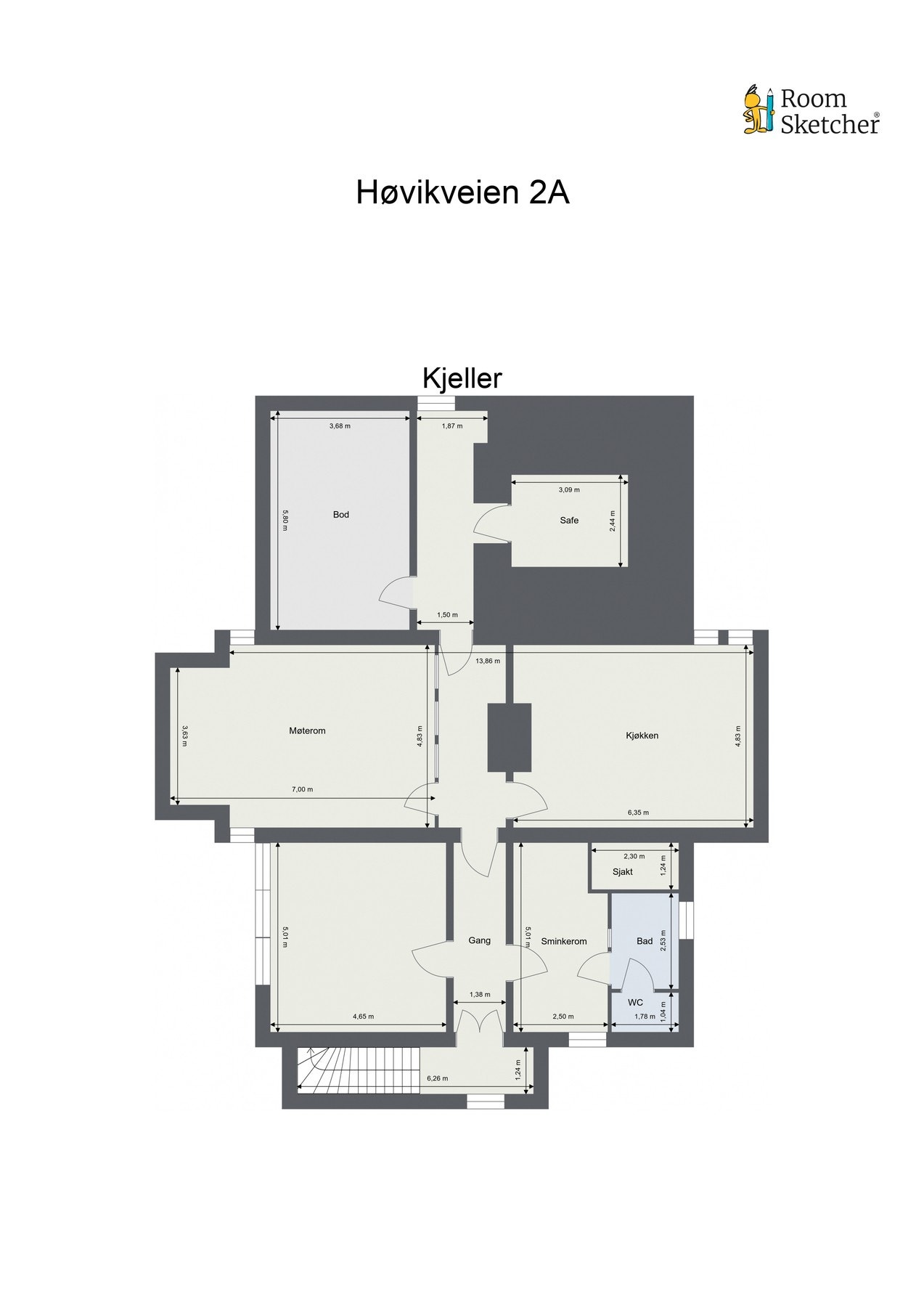 Plantegning - Kjeller. Galleribilde