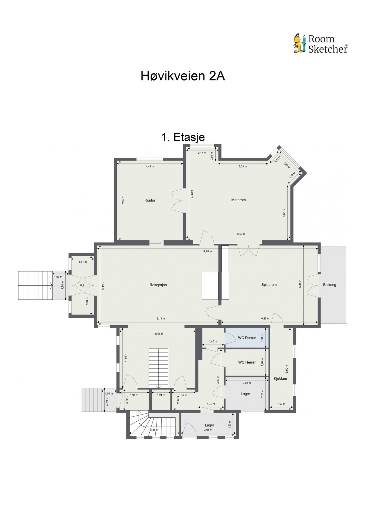 Plantegning - 1. etasje. Galleribilde
