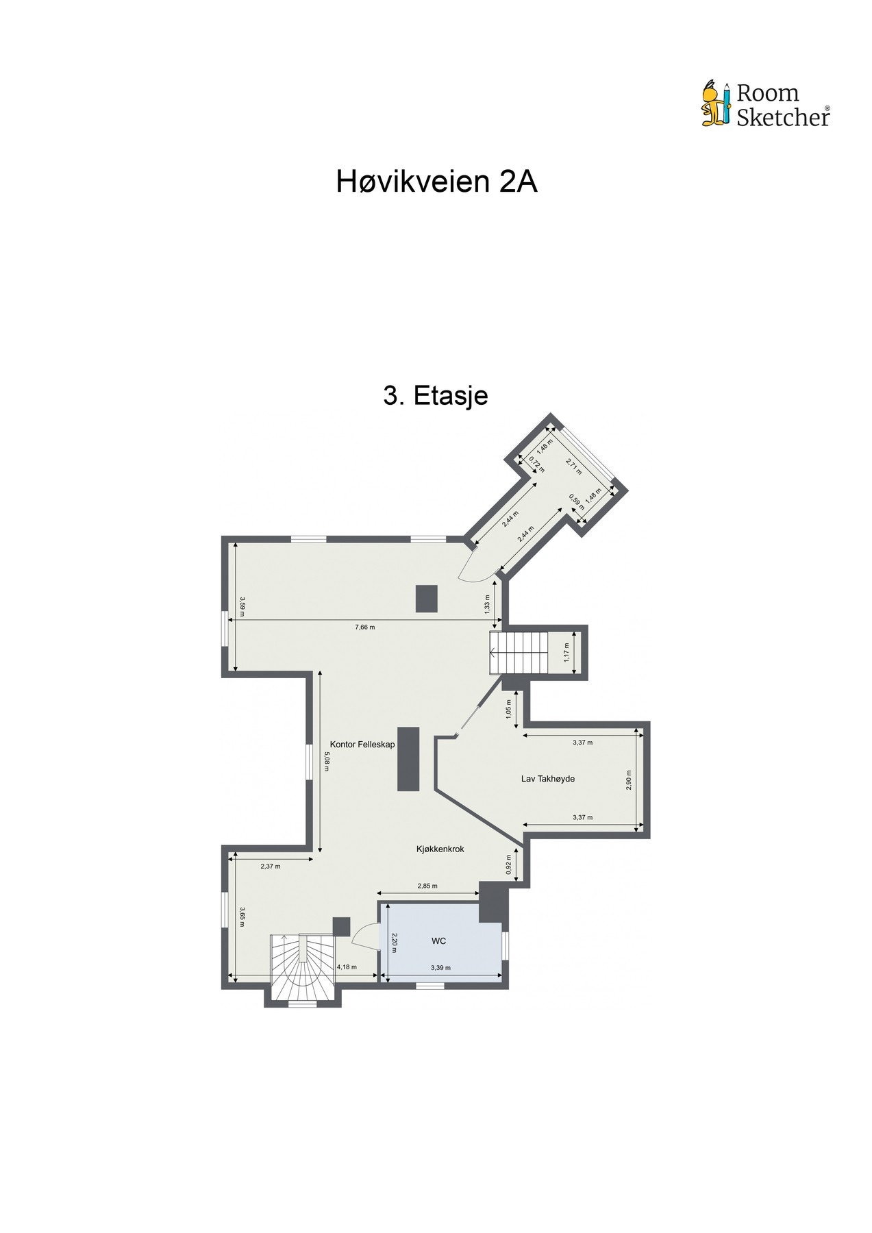 Plantegning - 3. etasje. Galleribilde