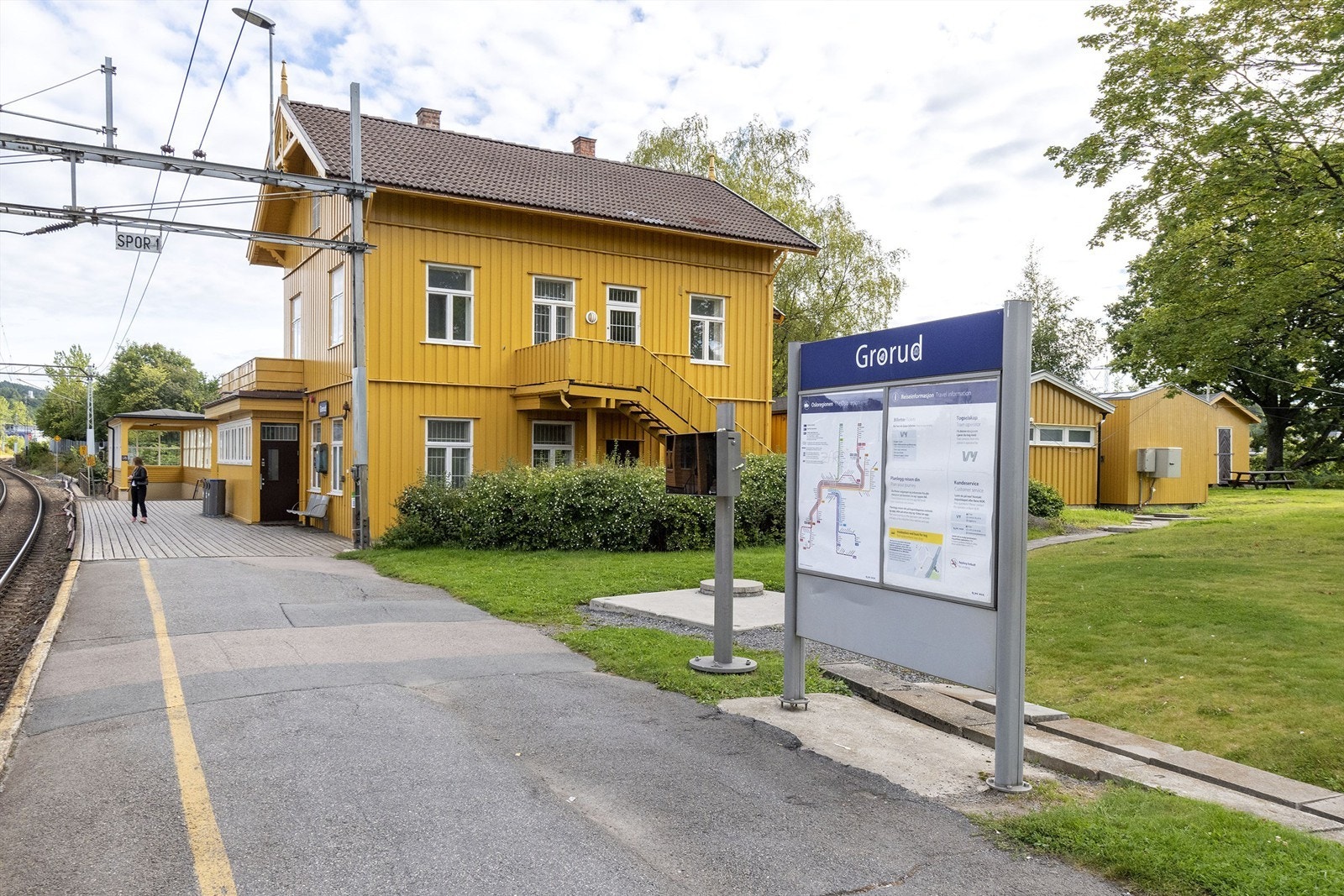 Kontor- og lagerlokale i det gamle stasjonsbygget til Grorud stasjon - adgang til tog rett utenfor døra. Galleribilde