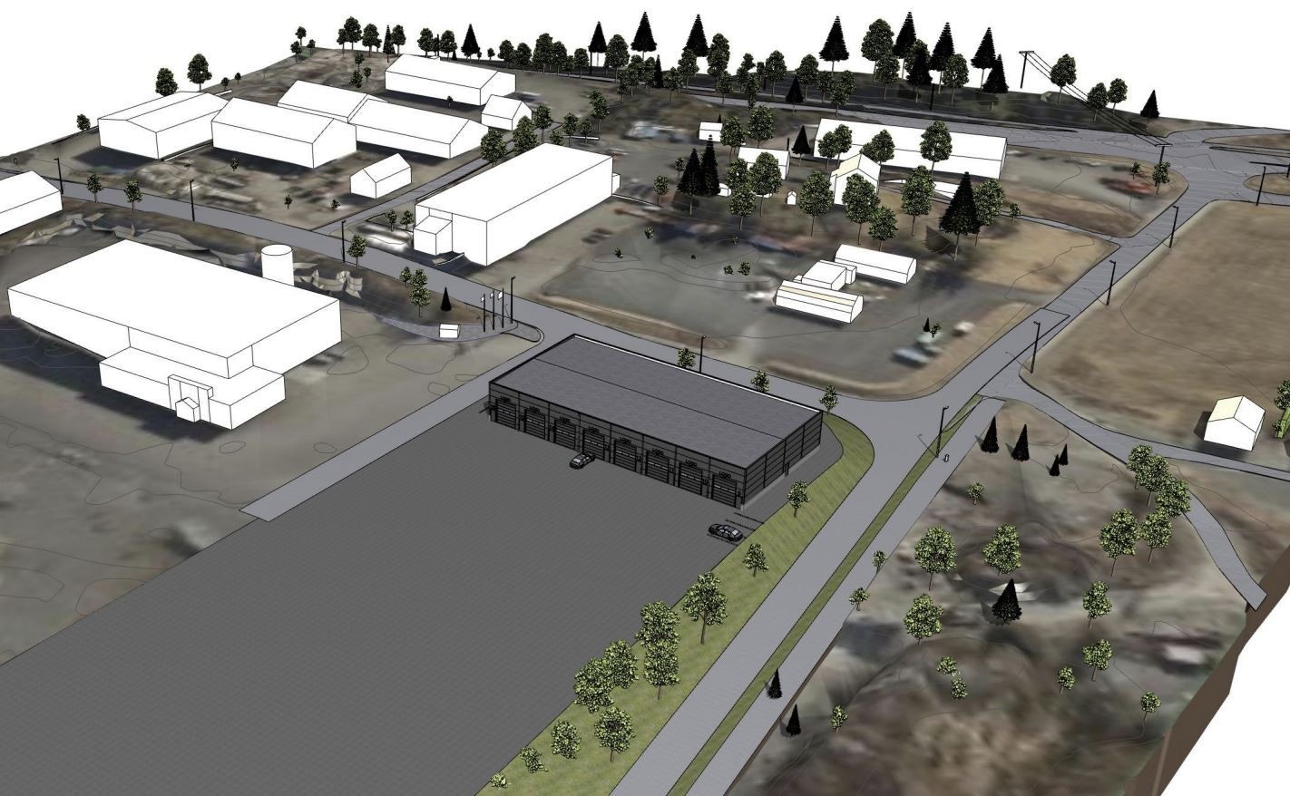 Lagerbygg plassert på tomt Galleribilde