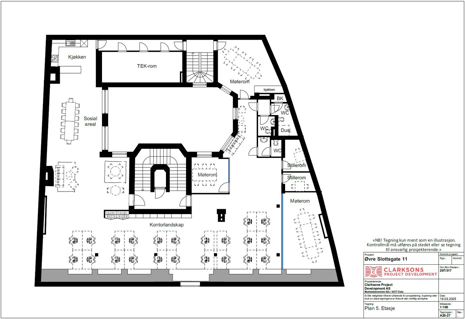 Forslag til møbleringsplan/Planløsning Galleribilde