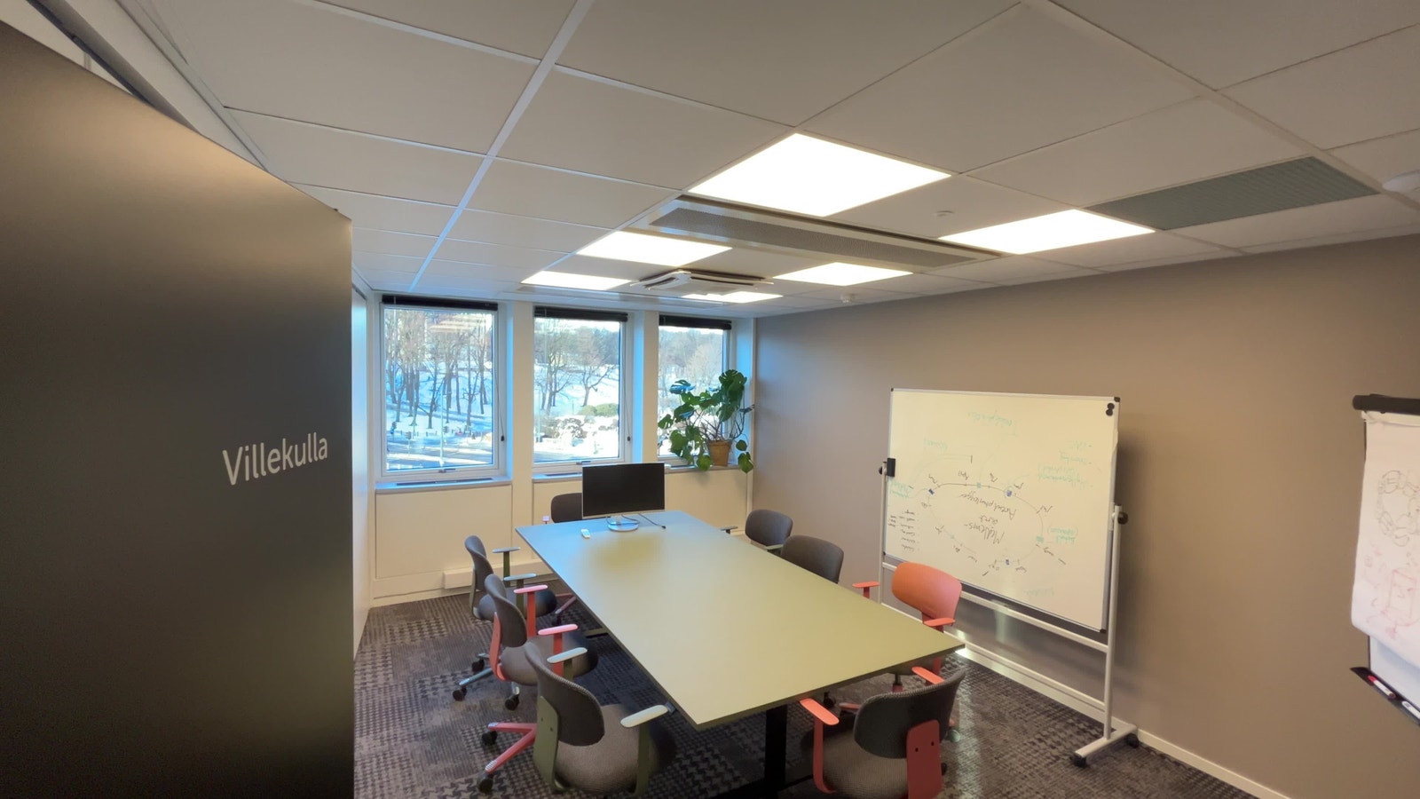 Vi har tre møterom på kontoret som alle kan booke Galleribilde