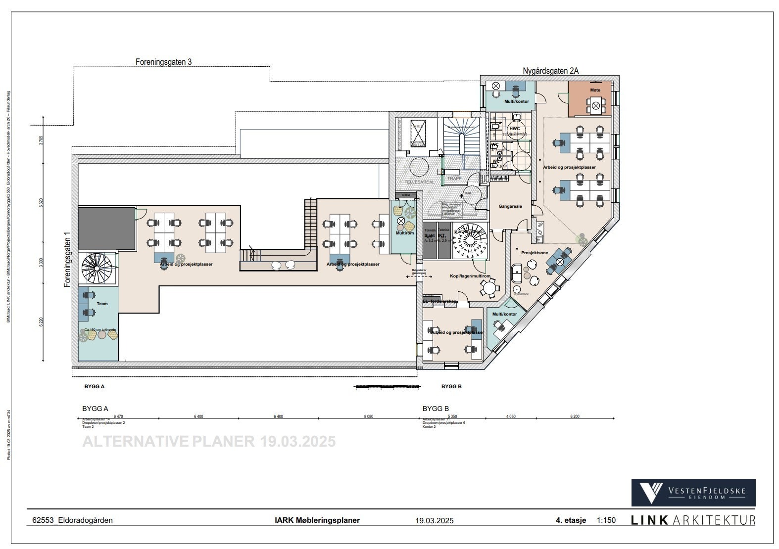 Totalt 357 m2 med muligheter for 13-19 kontorplasser Galleribilde