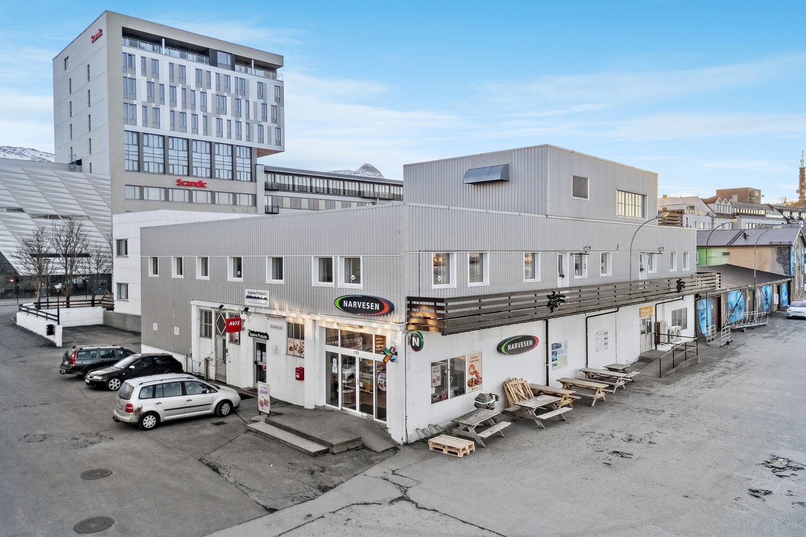 Drone og sentralt Galleribilde