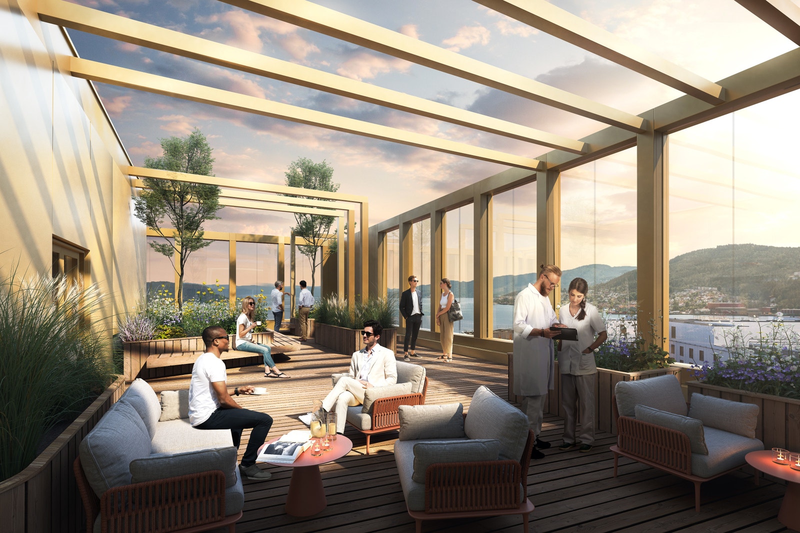 I Krafttårnet og Generatoren har vi faktisk to takterrasser. Galleribilde