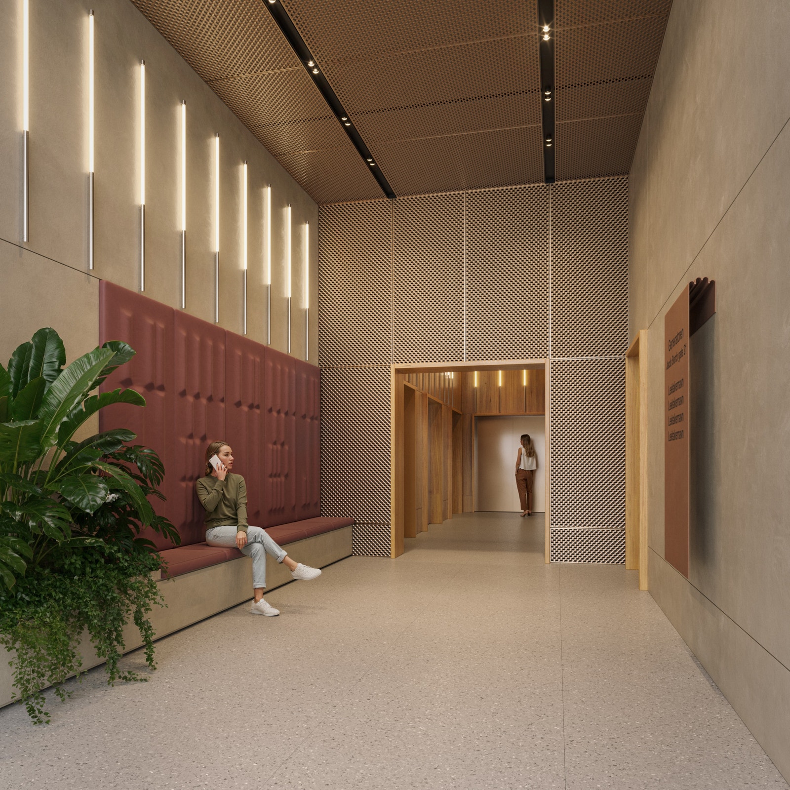 Lekkert inngangsparti til kontorlokalene Galleribilde