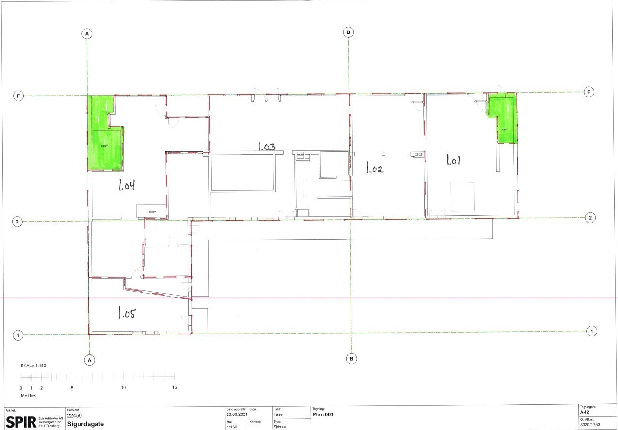 Plantegning 1 etg Galleribilde
