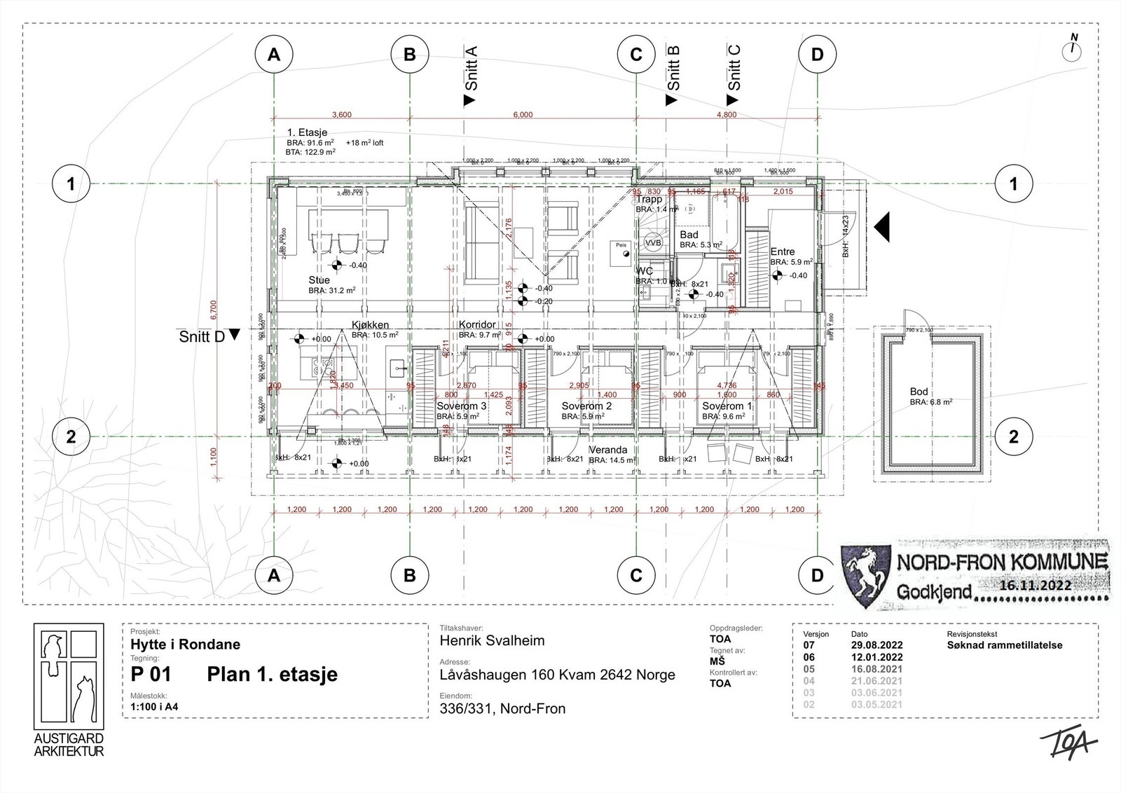 Plantegning 1.etasje Galleribilde