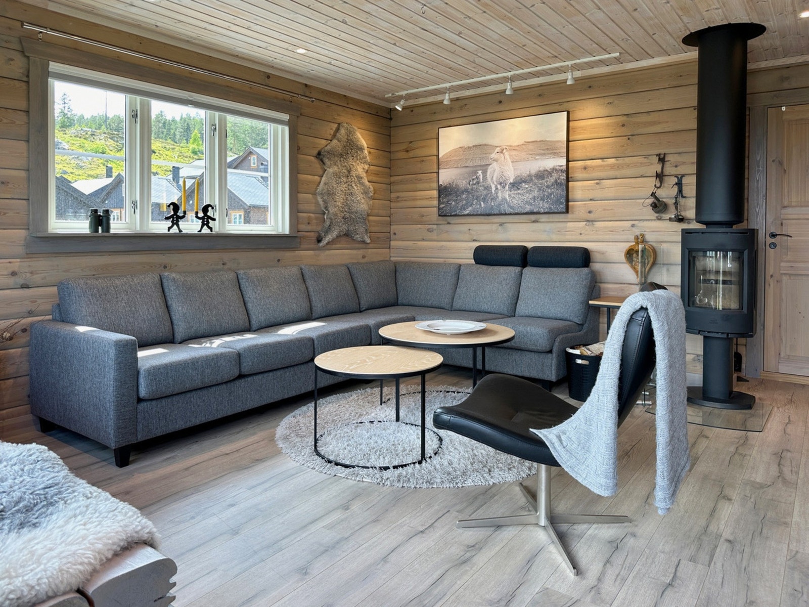 Her får du en lun og koselig hytte over to plan, hvor du kan nyte flott natur og rolige omgivelser. Galleribilde