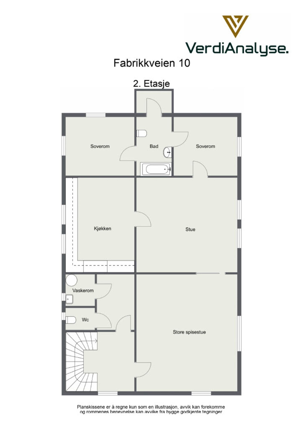 Plantegning 2. etasje Galleribilde