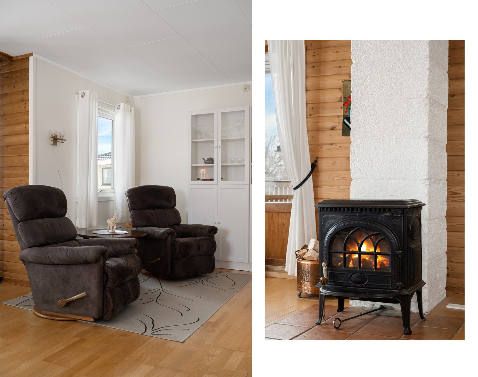 Lunt og godt med vedovn på de kaldeste dagene Galleribilde