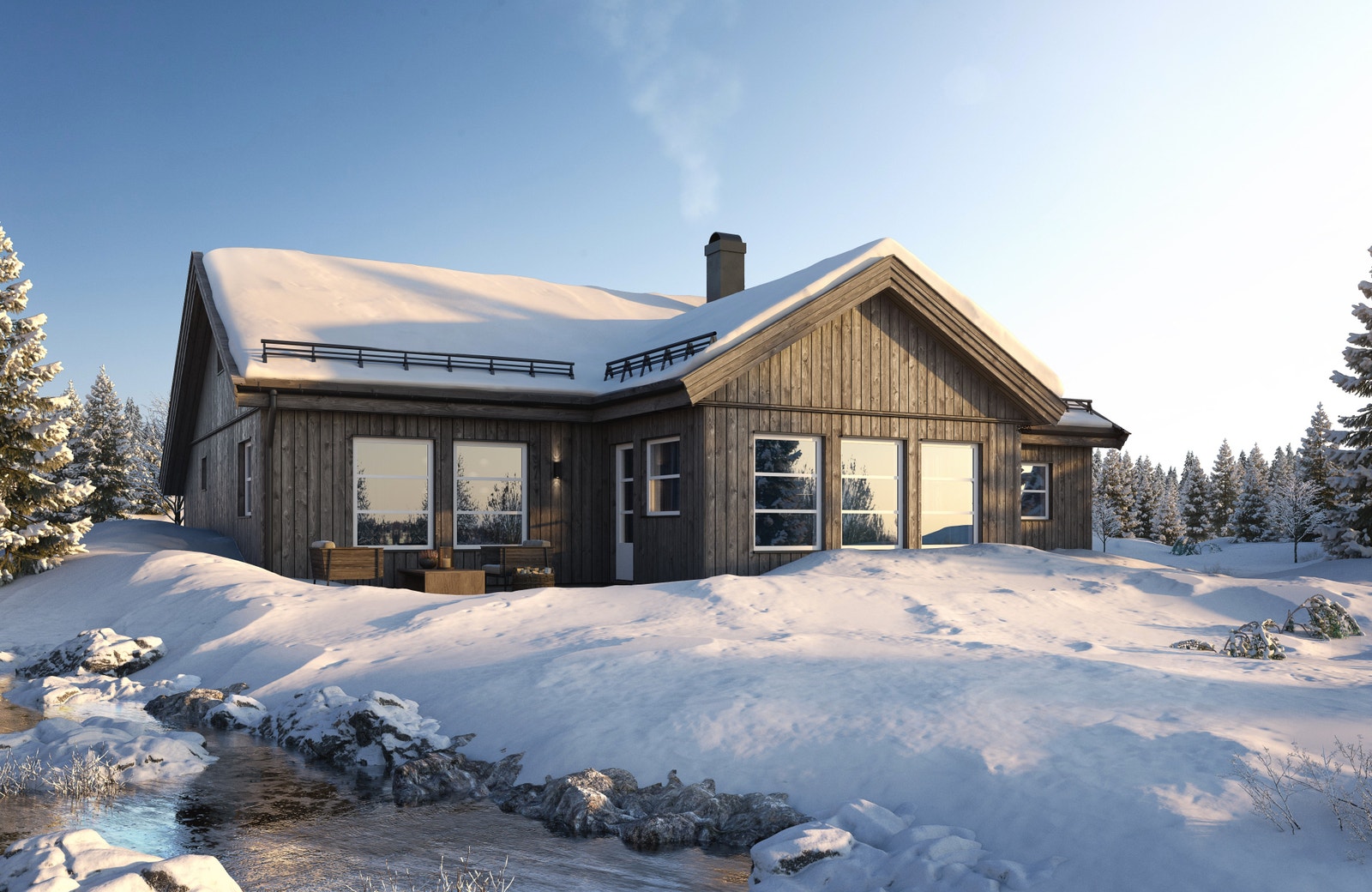 Rondablikk 120 fra Familiehytta - I vår tilpassede delingsmodell får man inkludert store vinduer fra hemsen. Galleribilde