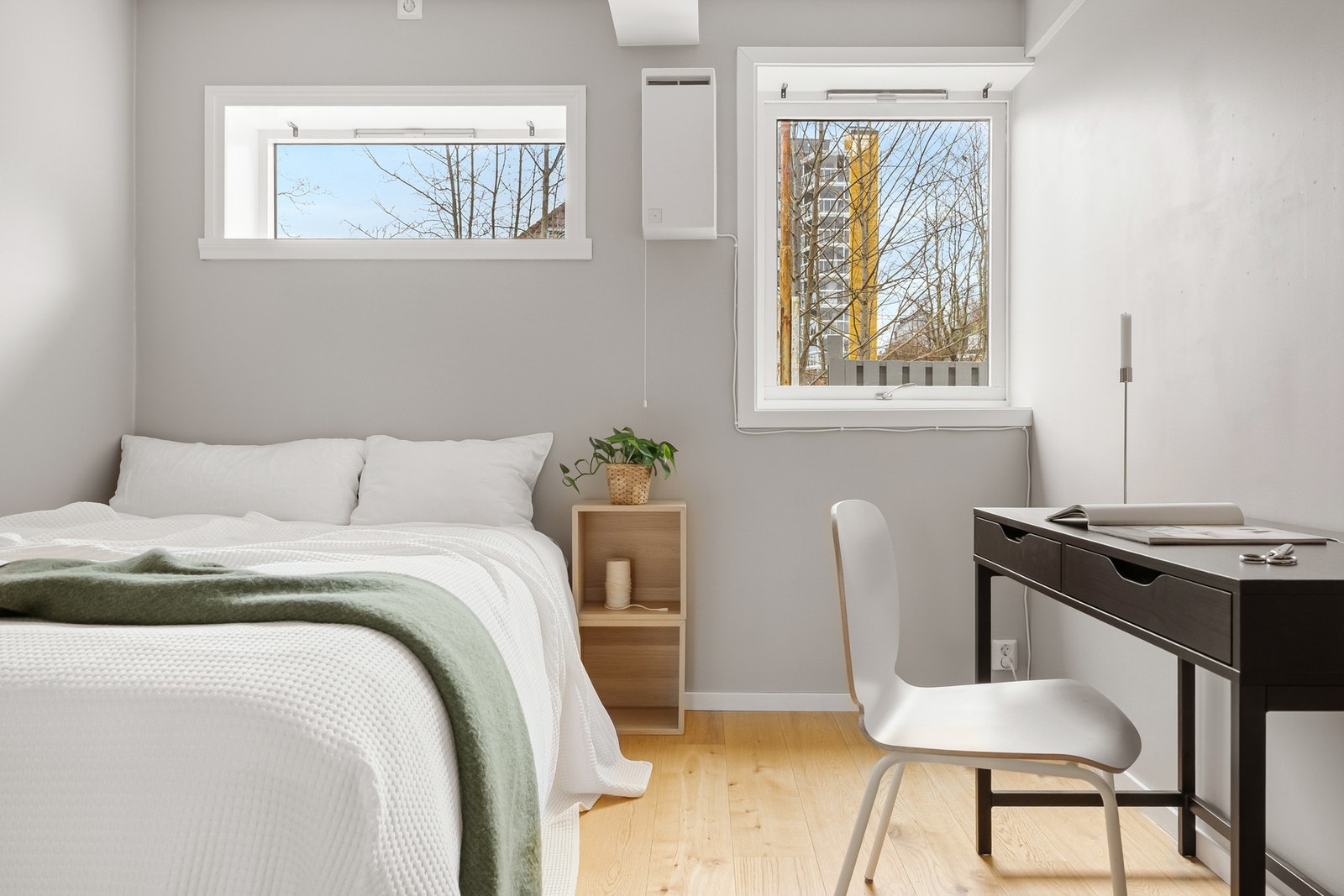 Alle rommene har balansert ventilasjon, slik at soverommene får en behagelig luftkvalitet. Galleribilde