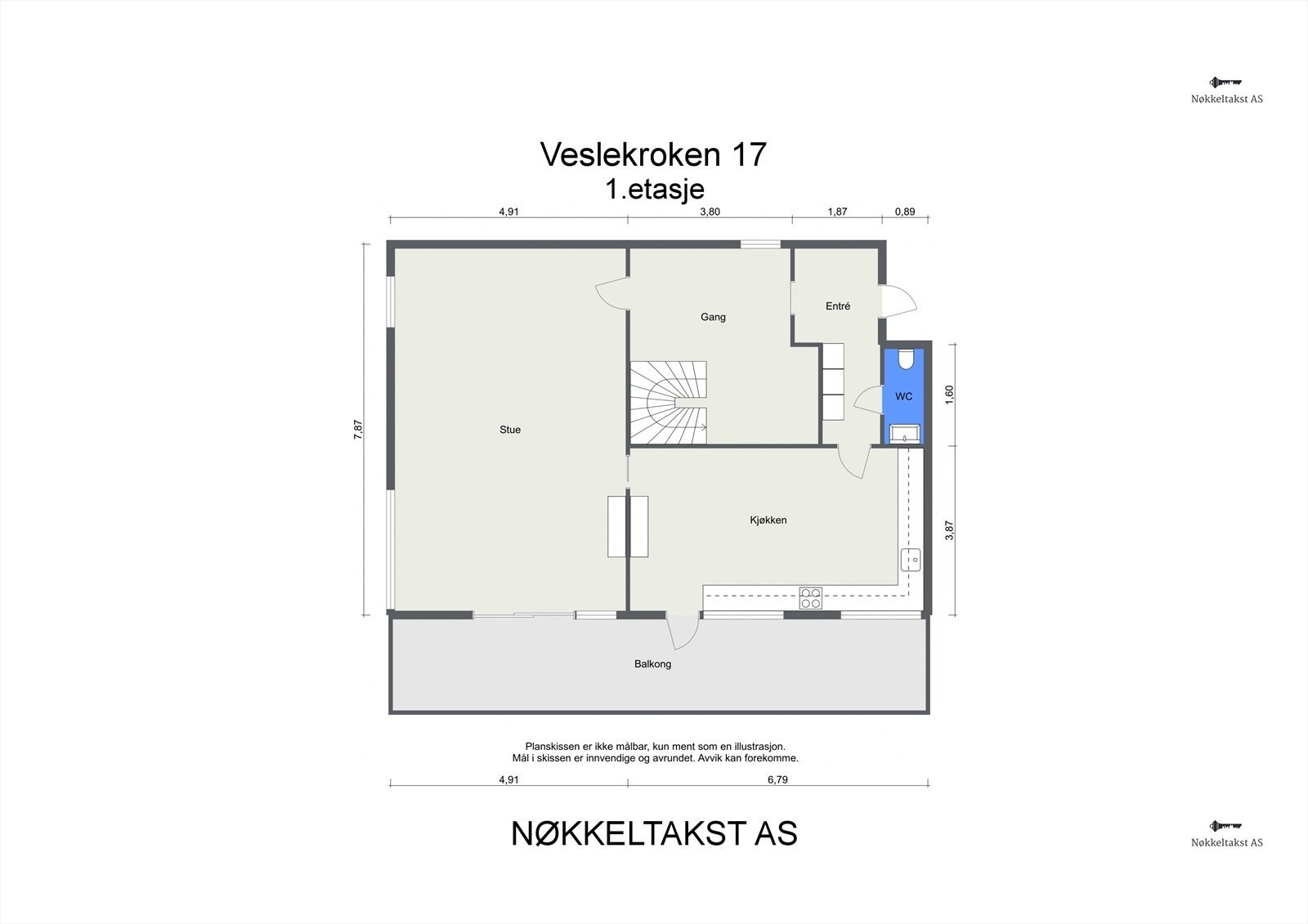 Plantegning - 1. etasje. Galleribilde