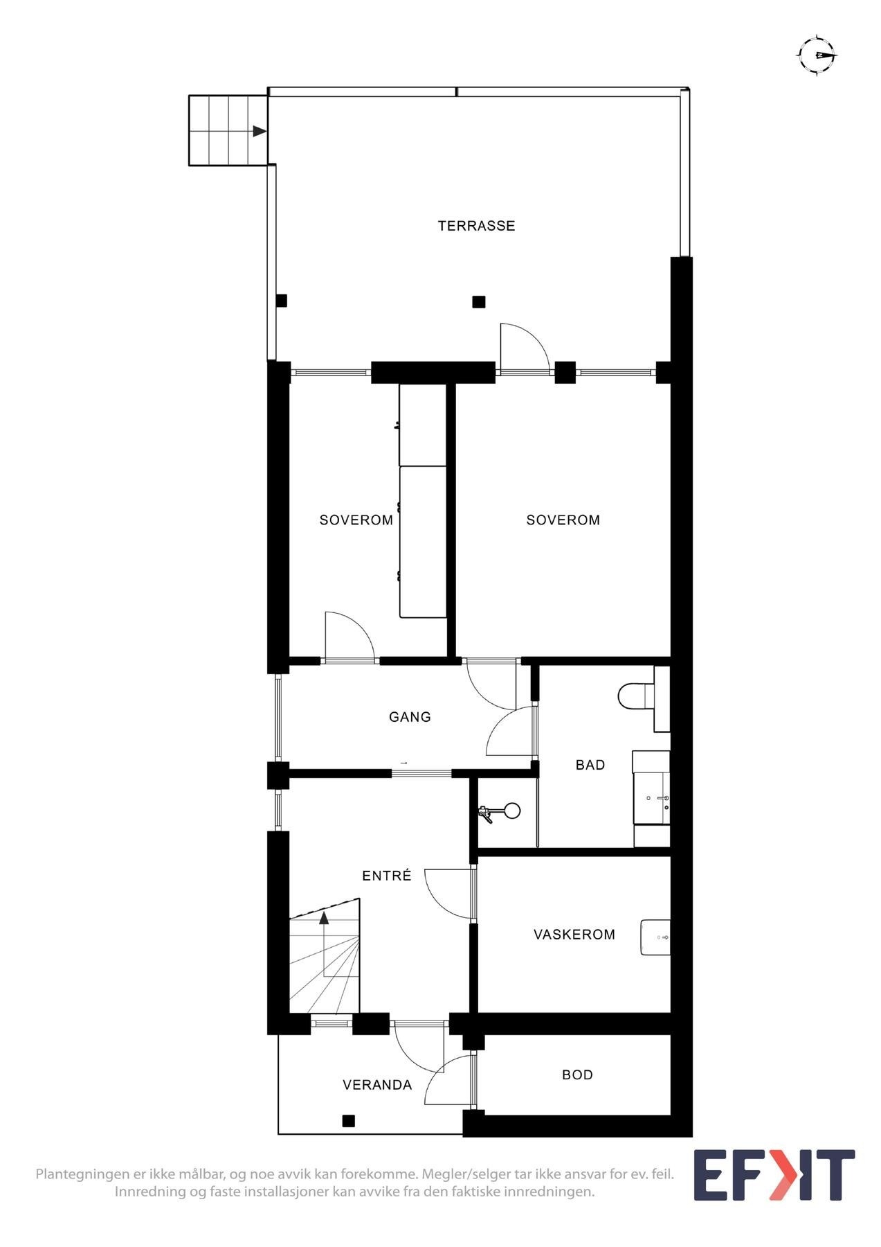 Planskisse 1. etg. Galleribilde