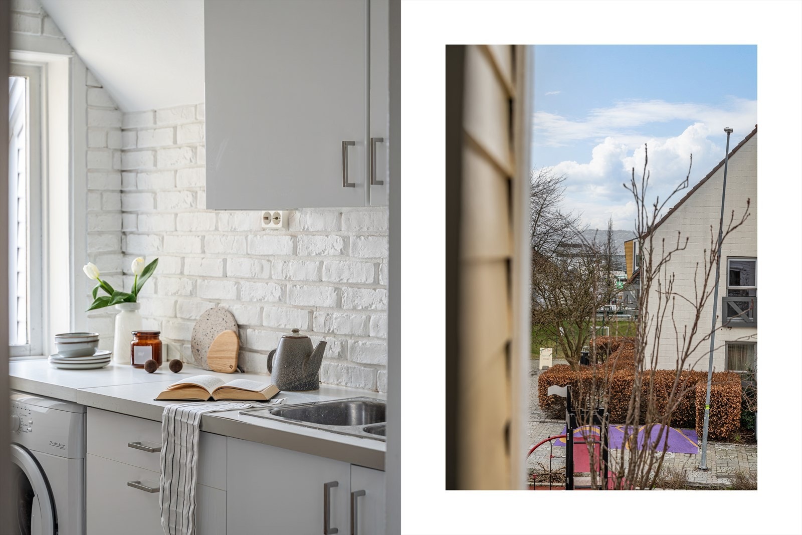 - Kjøkkeninnredning med slette fronter og benkeplate av laminat - Galleribilde