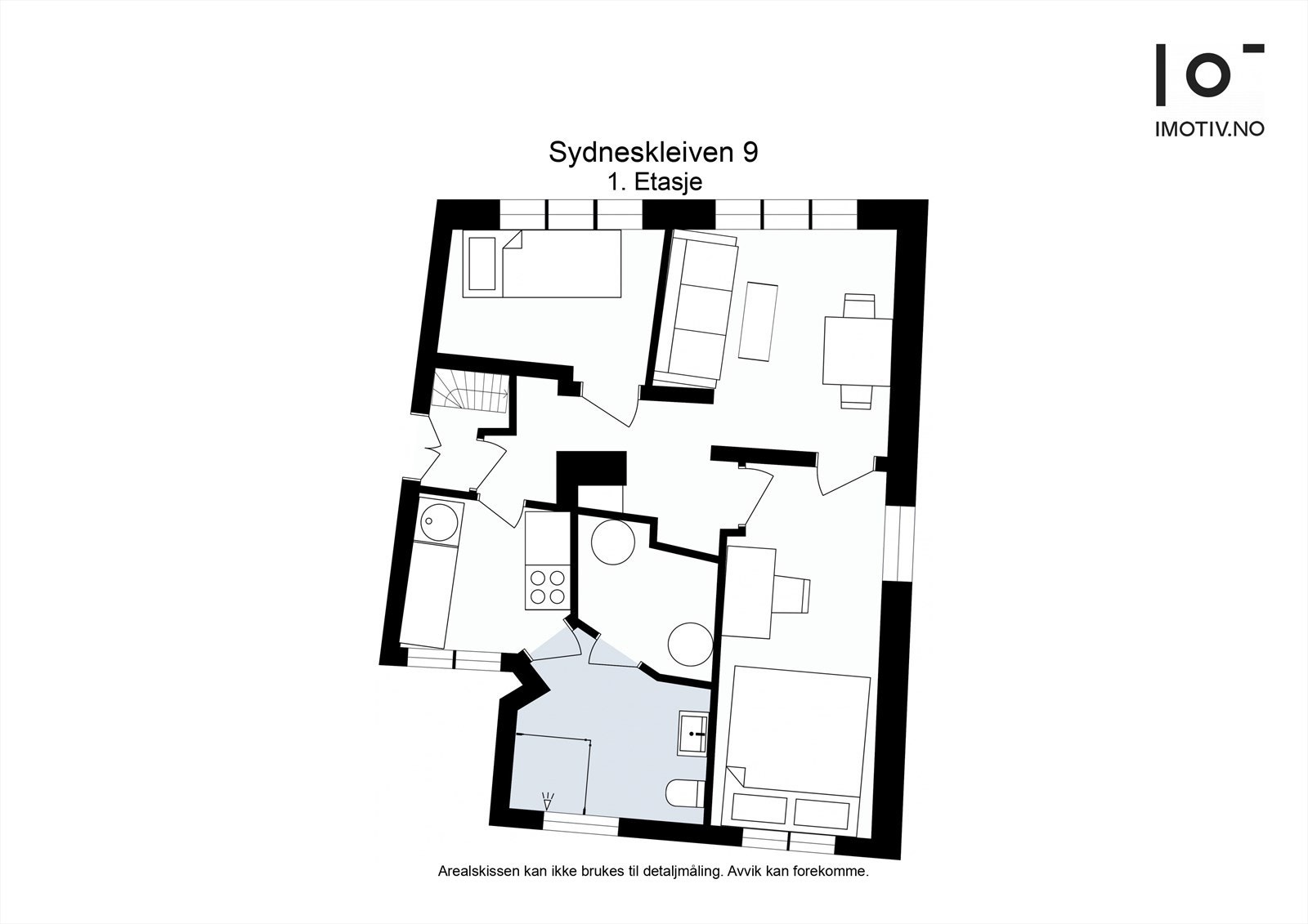 - Plantegning 1. etasje (ikke godkjent for boligformål) - Galleribilde