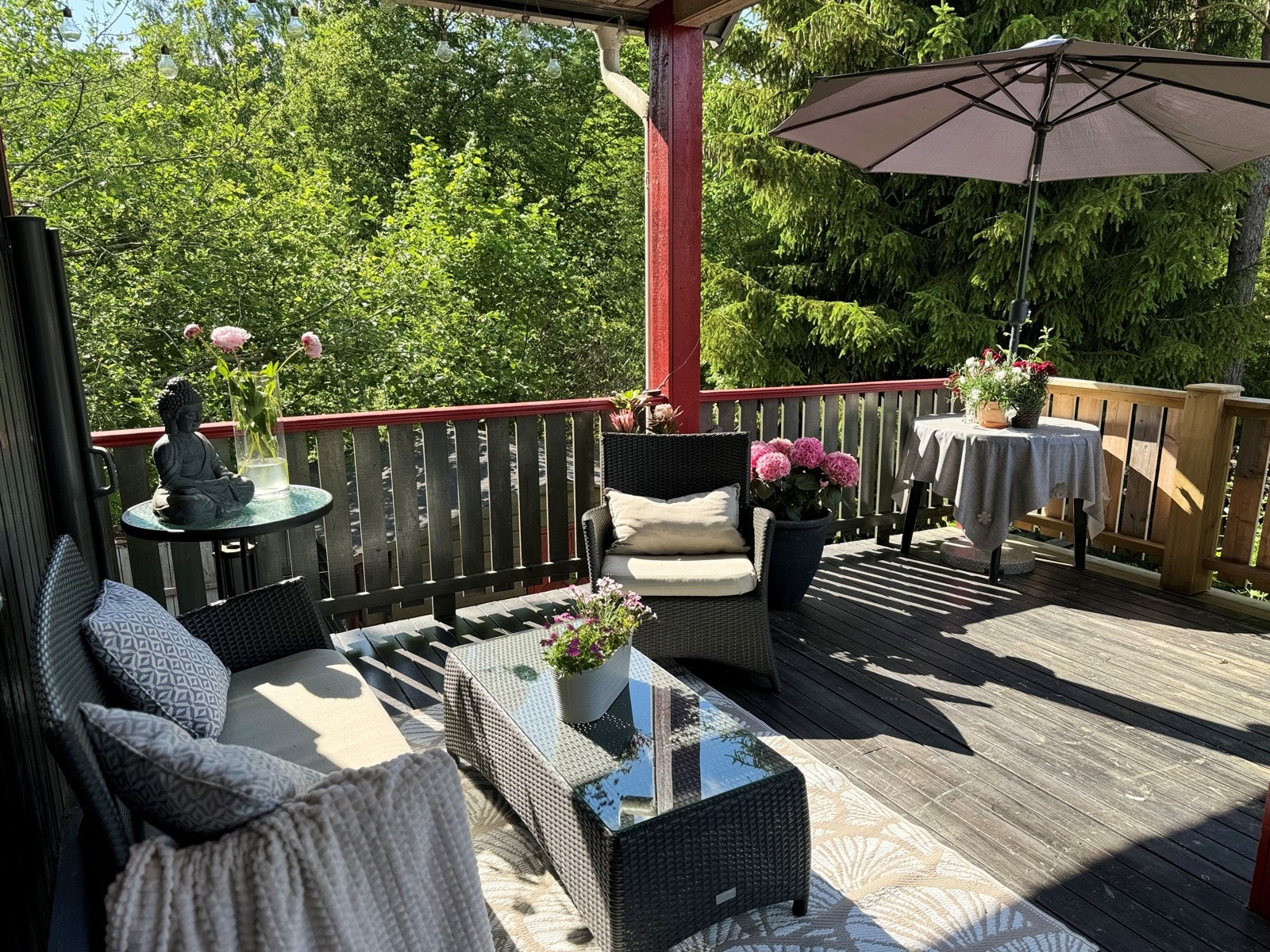 Gode uteplasser på flere sider av huset. Galleribilde