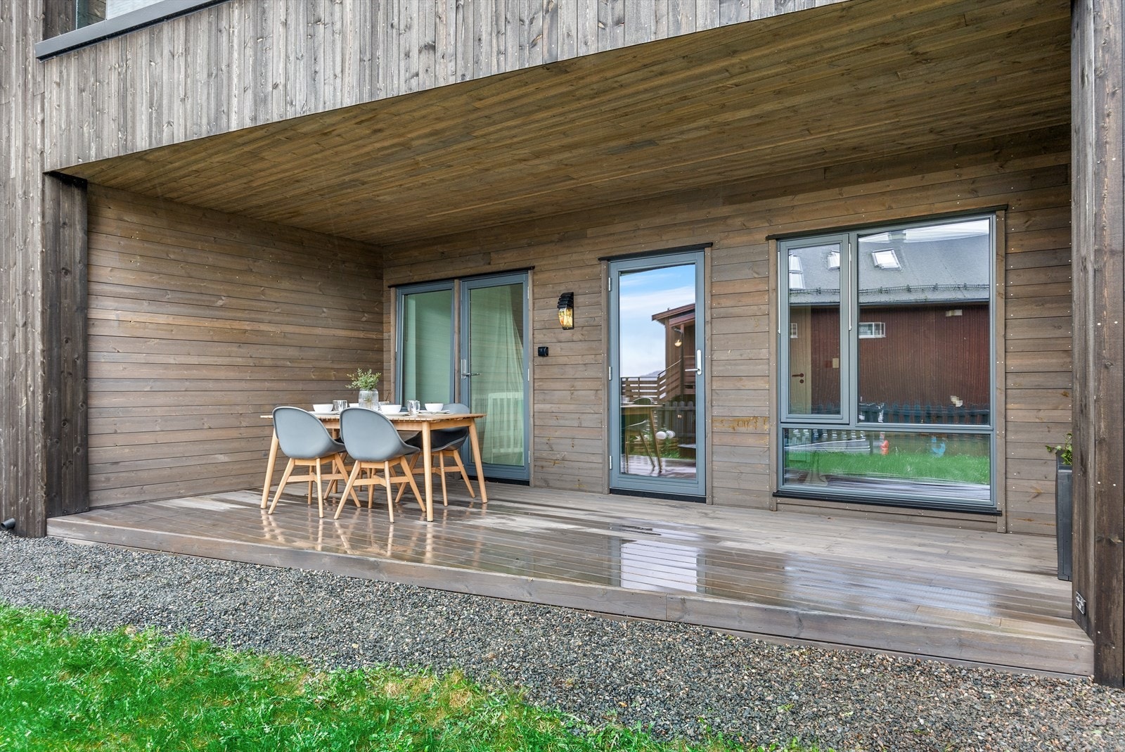 Stilren og moderne fasade. Galleribilde