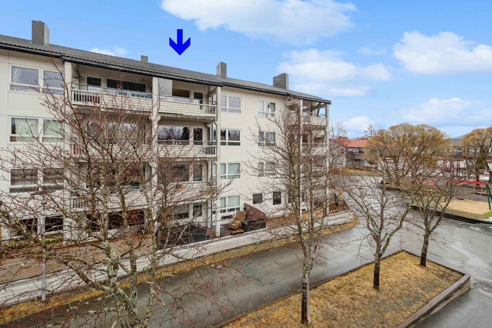 Leiligheten ligger ypperlig i øverste etasje. Galleribilde