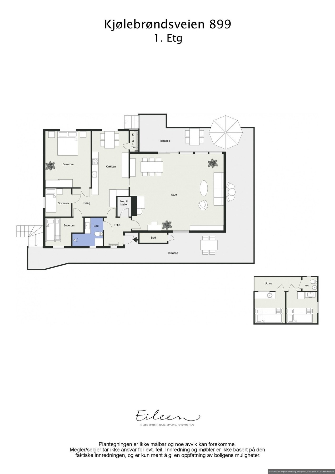 Plantegninger av eiendommen. Galleribilde