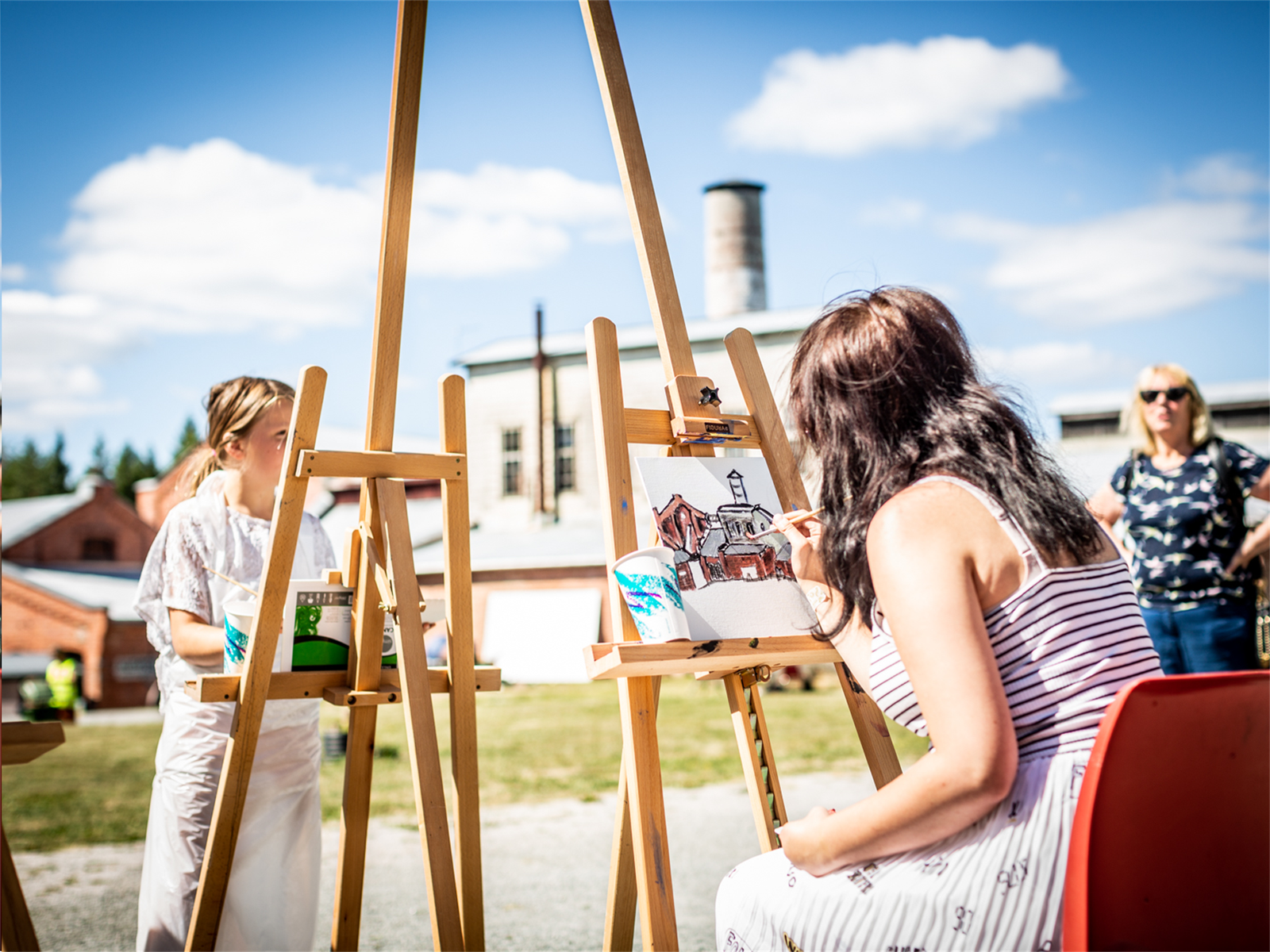Mange fine lokale tiltak, som her på Klevfos Industrimuseum. Galleribilde