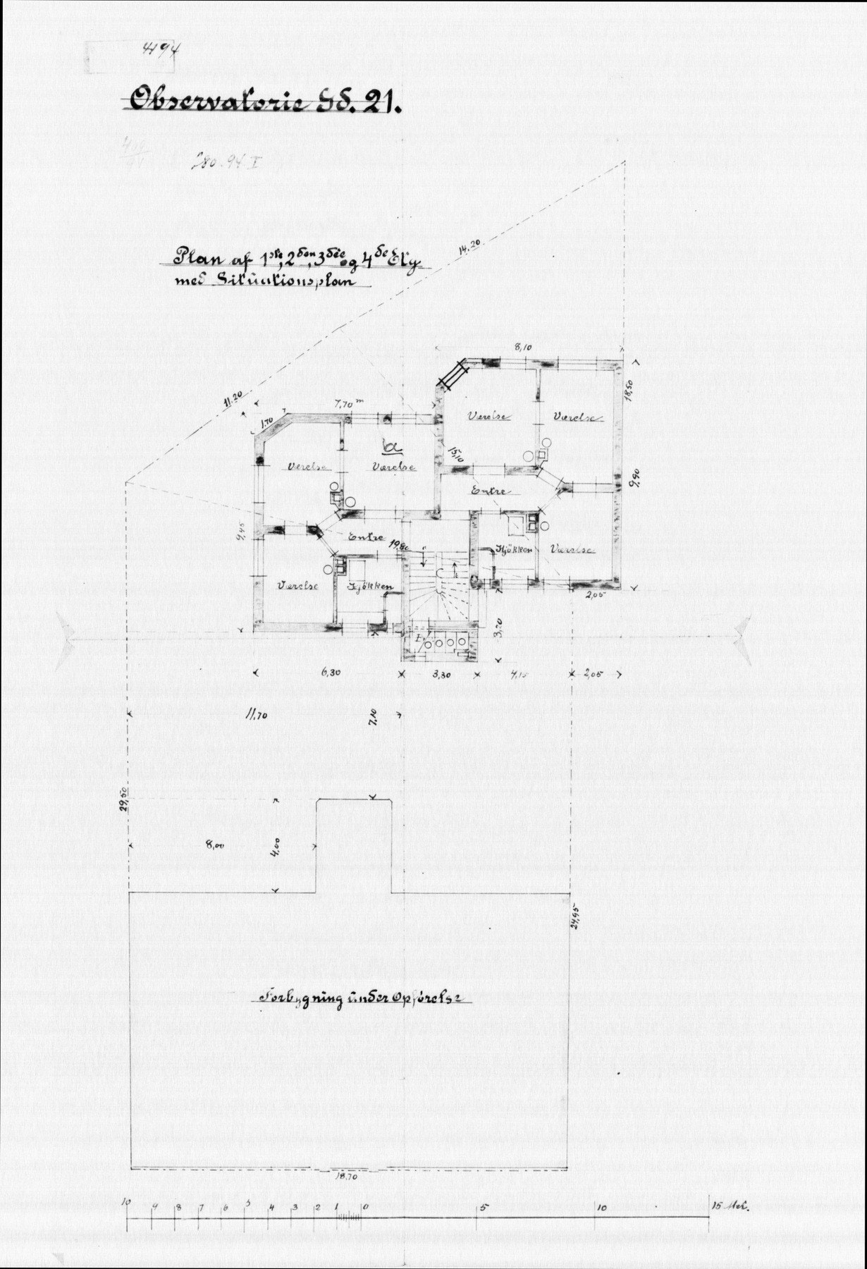 Leiligheten er i dag innredet som én stor leilighet, men godkjent og byggemeldt som to leiligheter. Leiligheten er ikke godkjent slik den fremstår i dag og tiltakene som er utført er ikke byggemeldt, omsøkt eller godkjent. Galleribilde