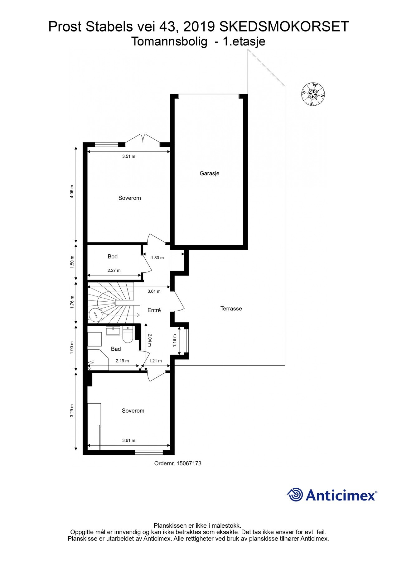 Plantegning av 1.etasje. Galleribilde