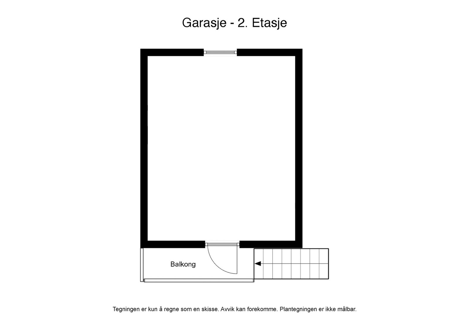 "Garasje" Planløsning 2. etasje. Galleribilde