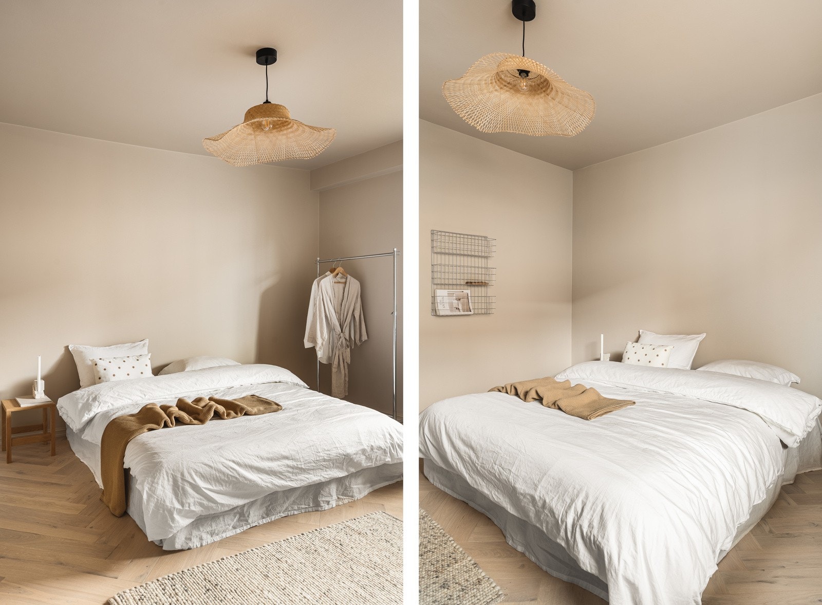 Godt med plass til en behagelig dobbelseng, nattbord og garderobe-løsning. Galleribilde